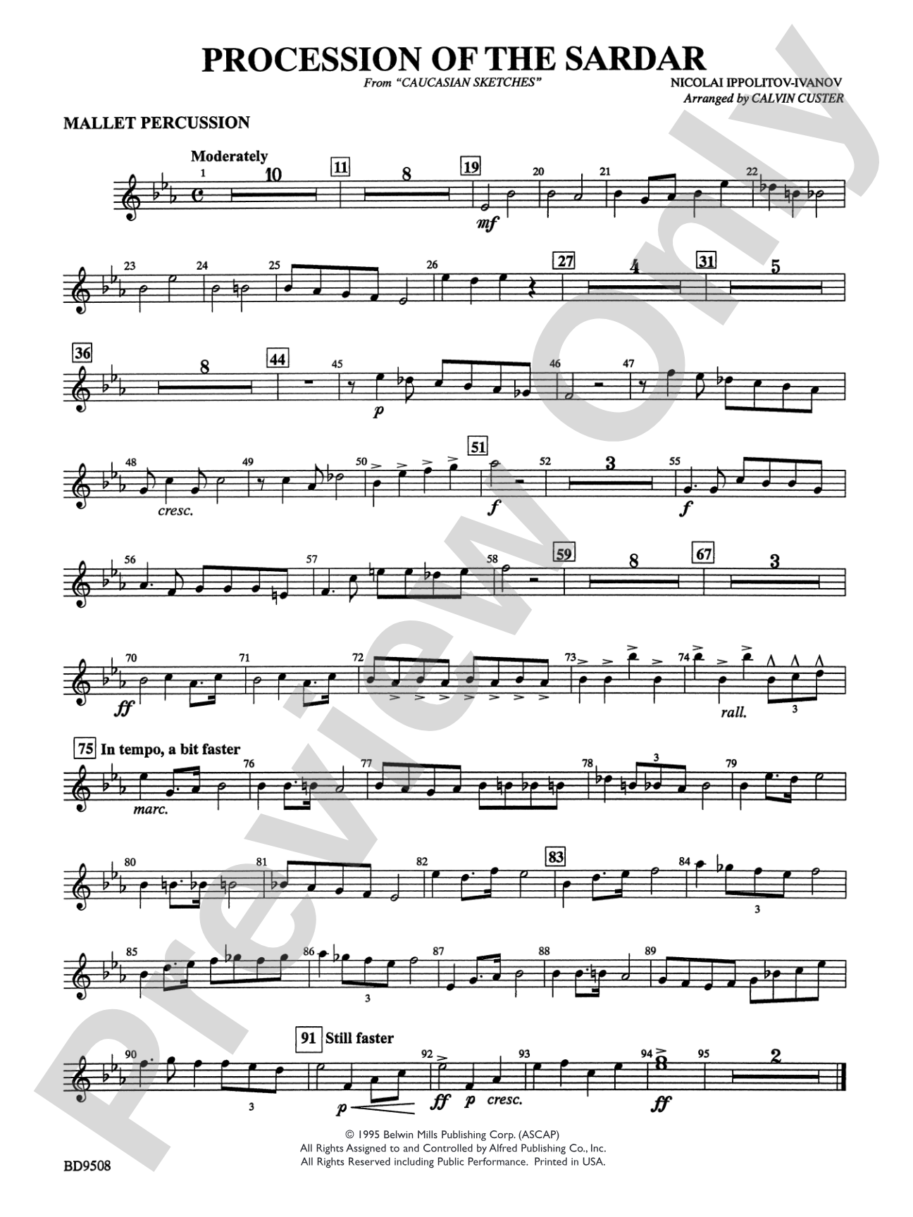 Procession of the Sardar (from Caucasian Sketches): Mallets