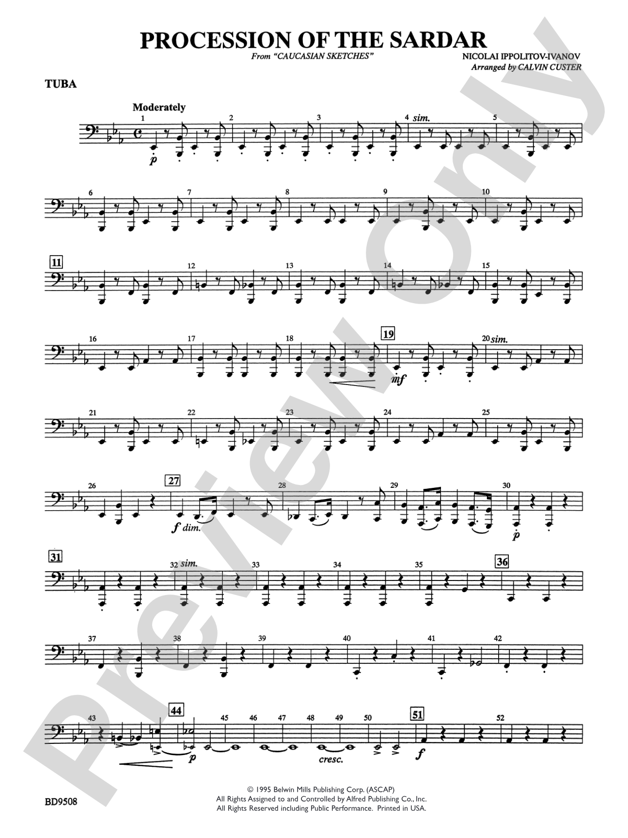 Procession of the Sardar (from Caucasian Sketches): Tuba