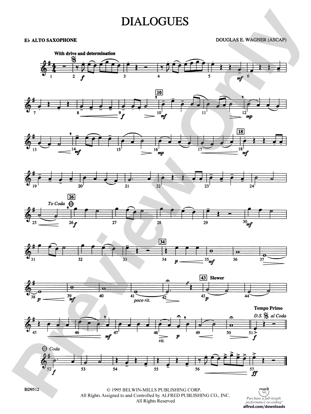 Dialogues: E-flat Alto Saxophone