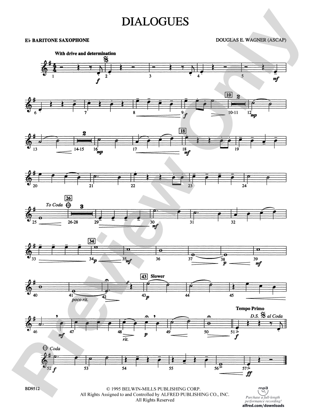 Dialogues: E-flat Baritone Saxophone
