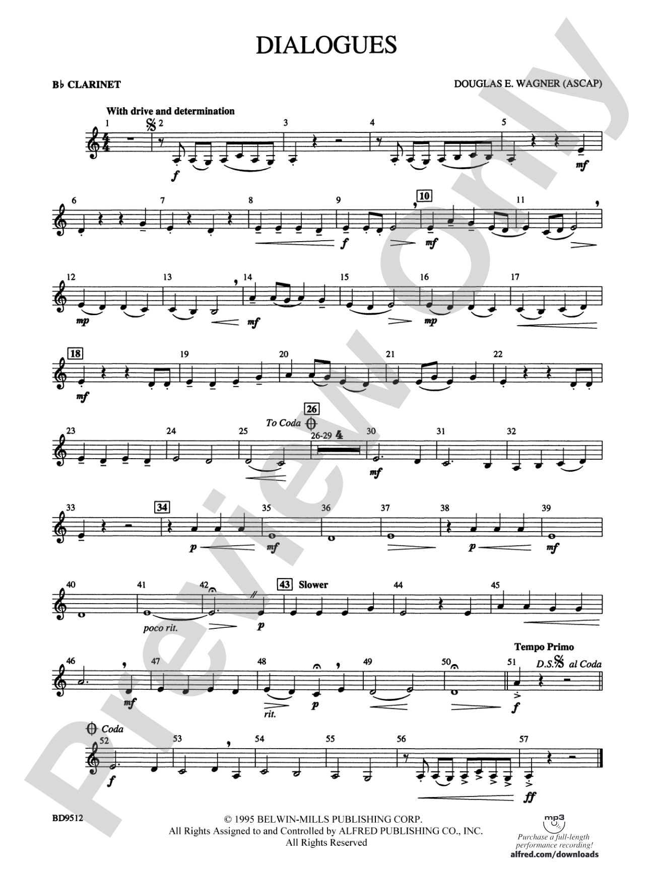 Dialogues: 1st B-flat Clarinet