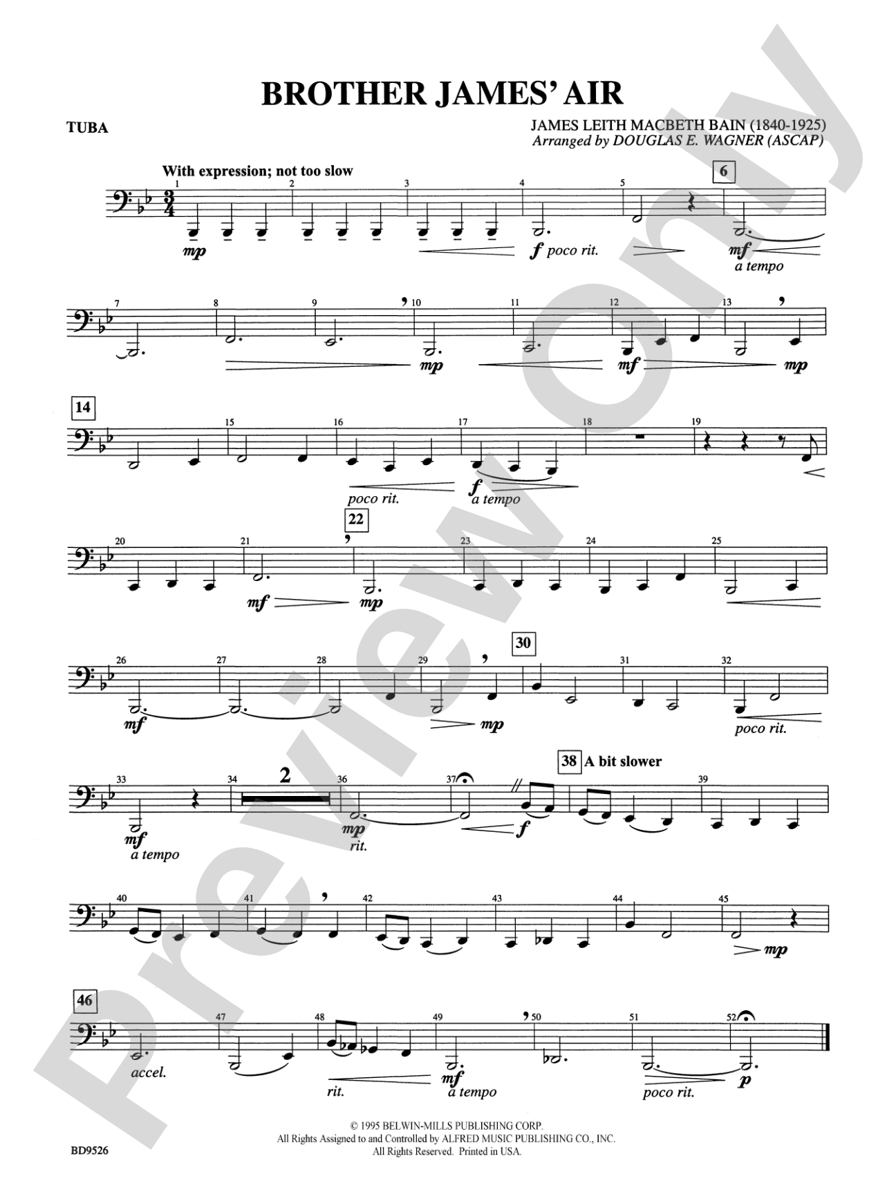 Brother James' Air: Tuba