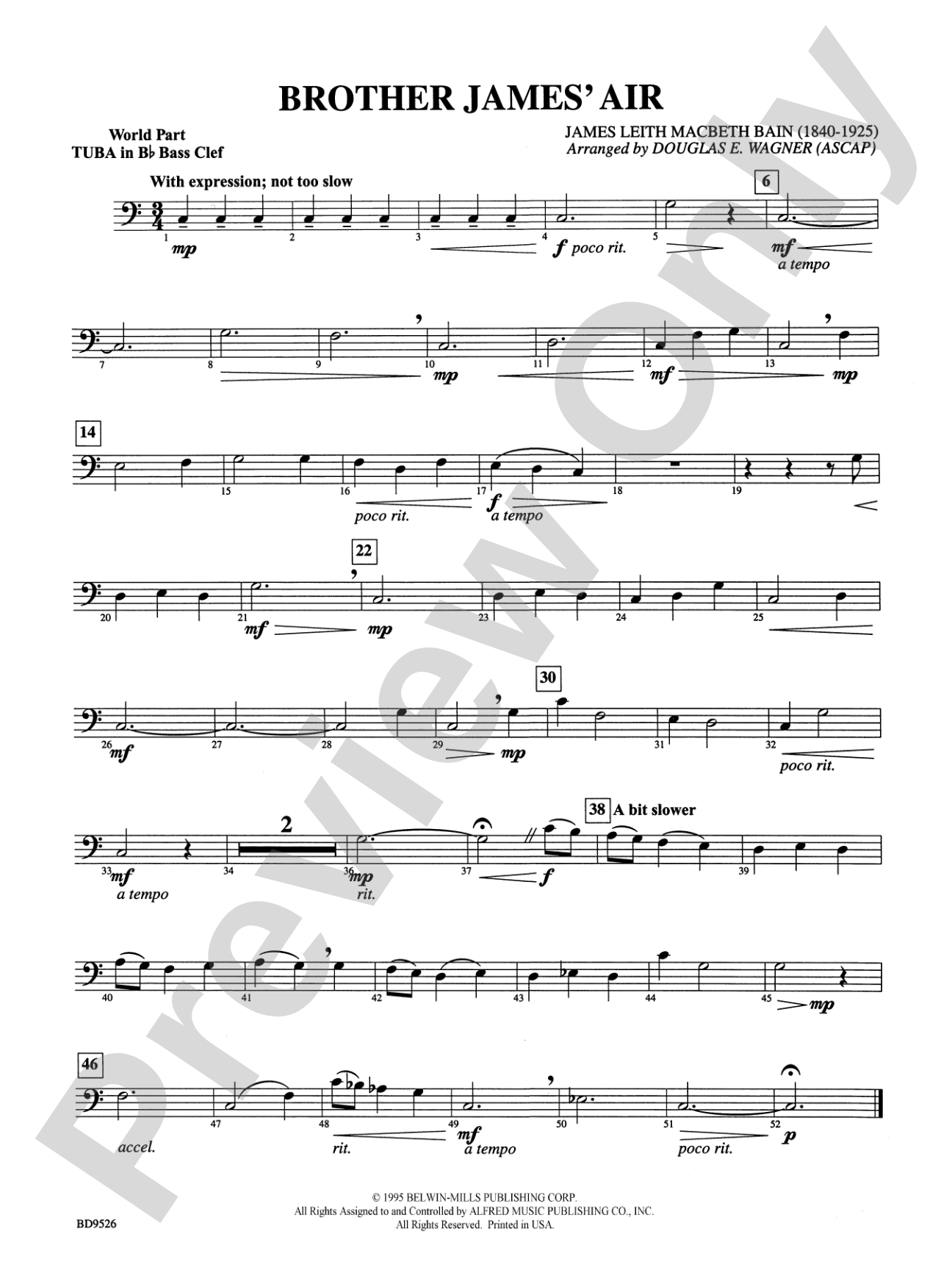 Brother James' Air: (wp) B-flat Tuba B.C.