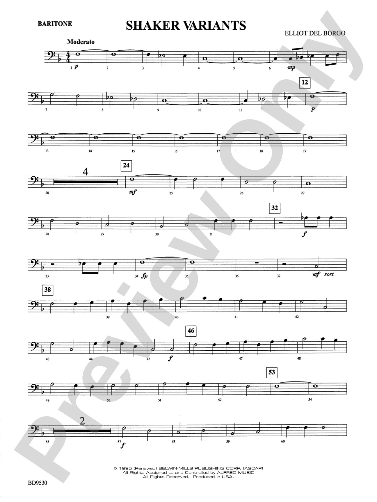 Shaker Variants: Baritone B.C.