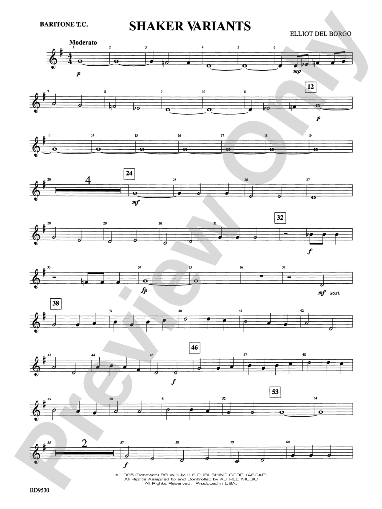 Shaker Variants: Baritone T.C.