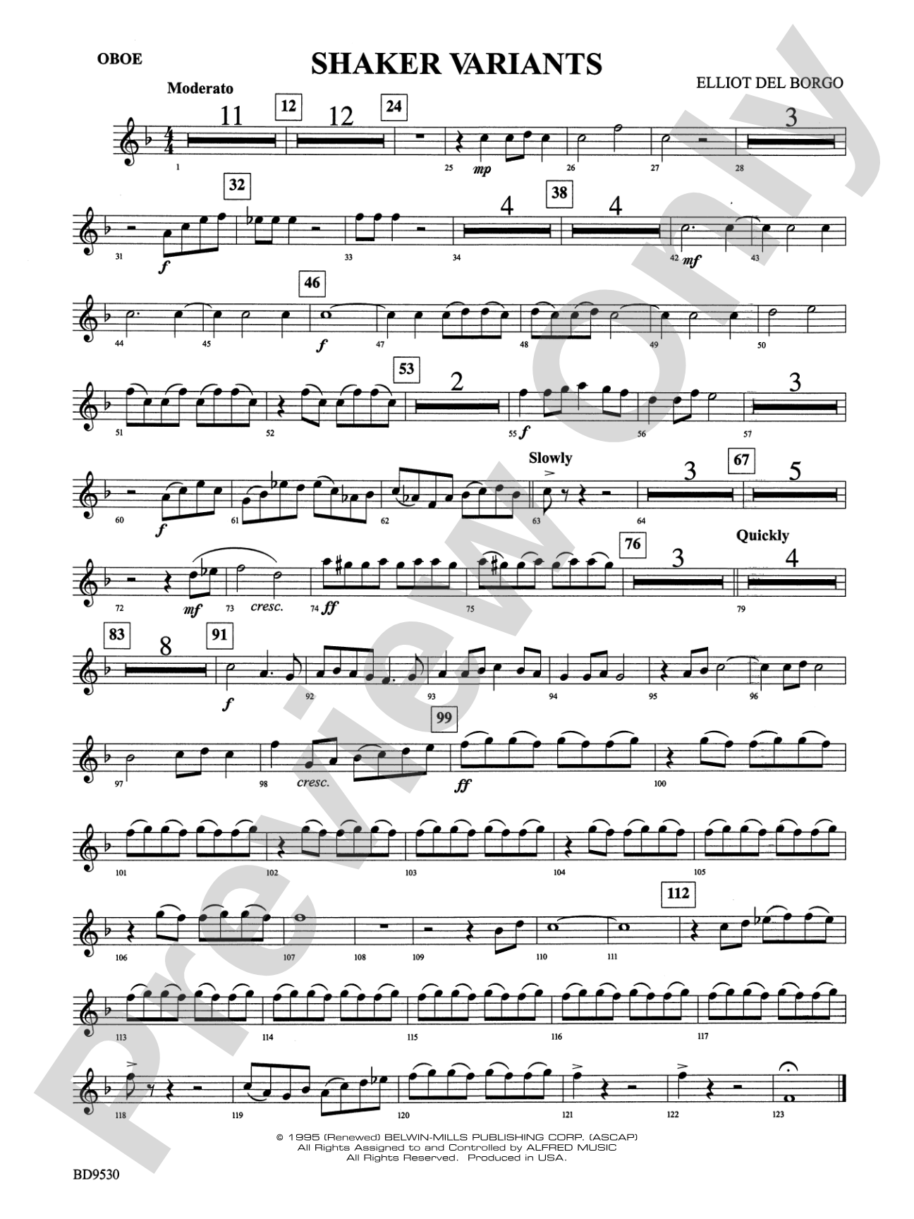 Shaker Variants: Oboe