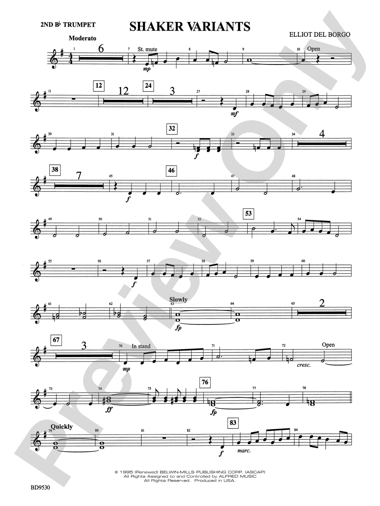Shaker Variants: 2nd B-flat Trumpet