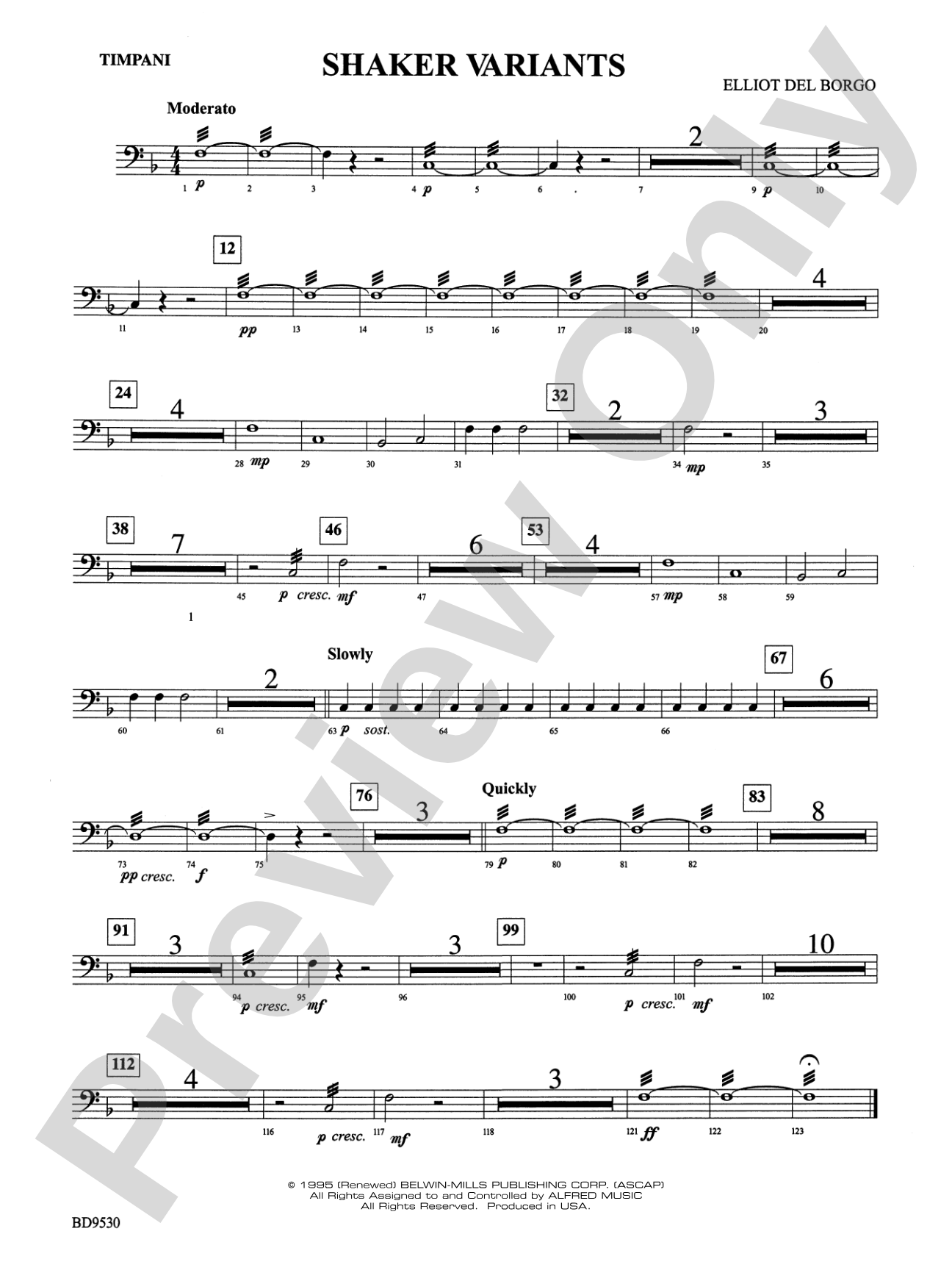 Shaker Variants: Timpani