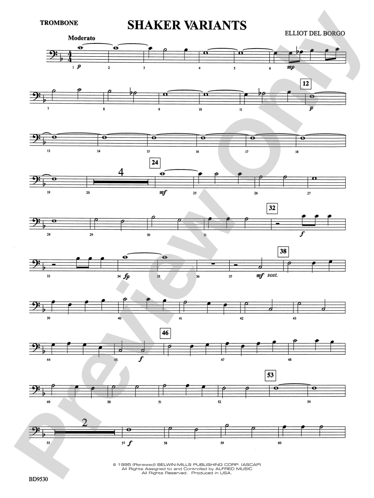 Shaker Variants: 1st Trombone