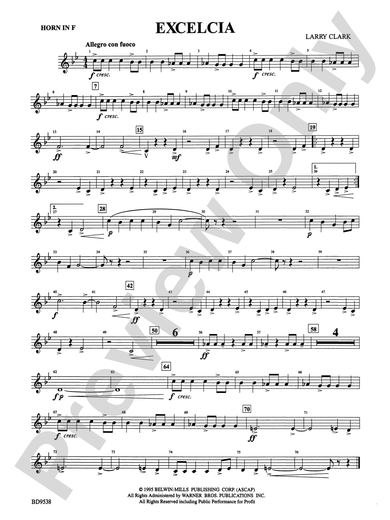 Excelcia: 1st F Horn