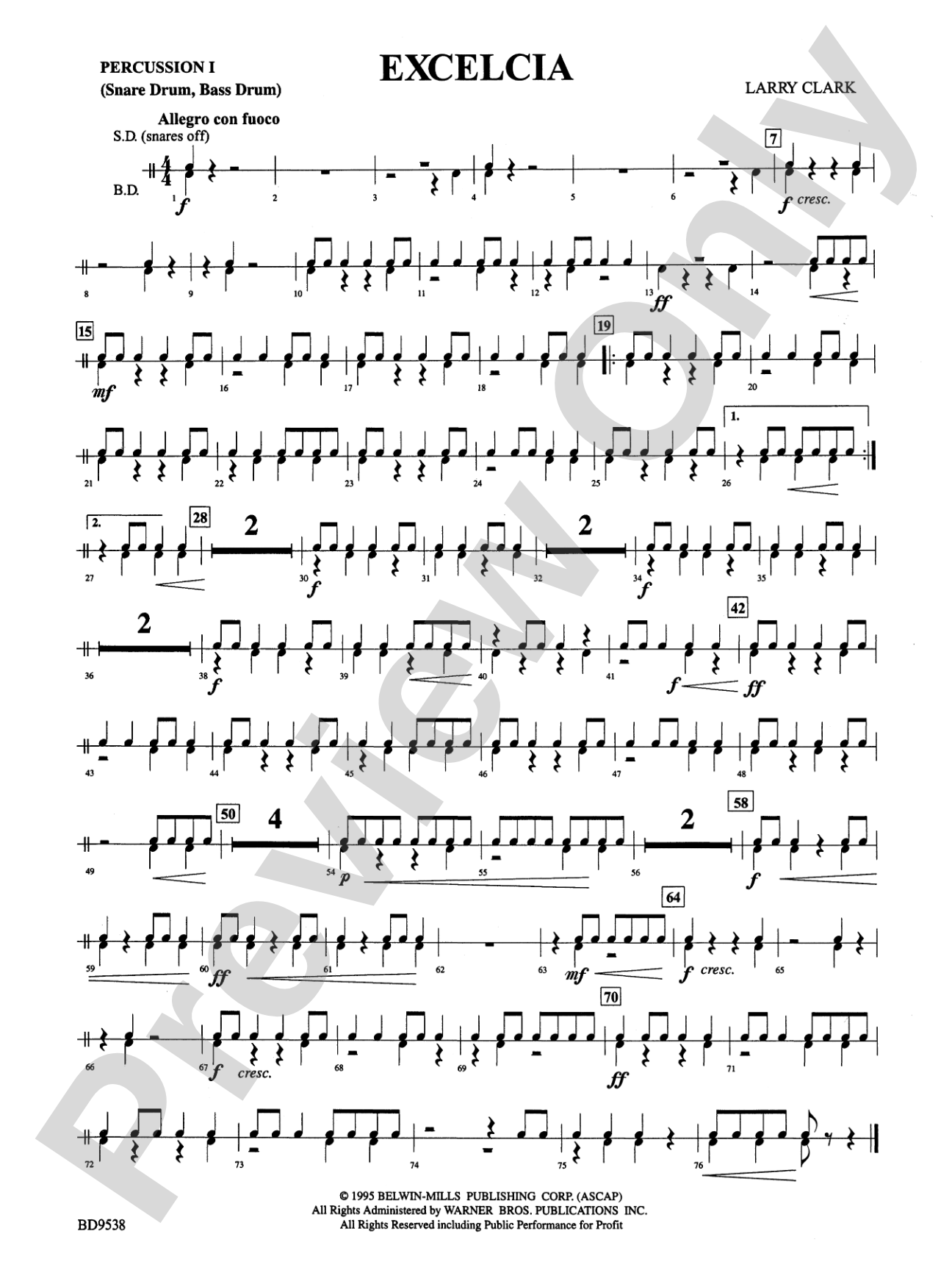 Excelcia: 1st Percussion