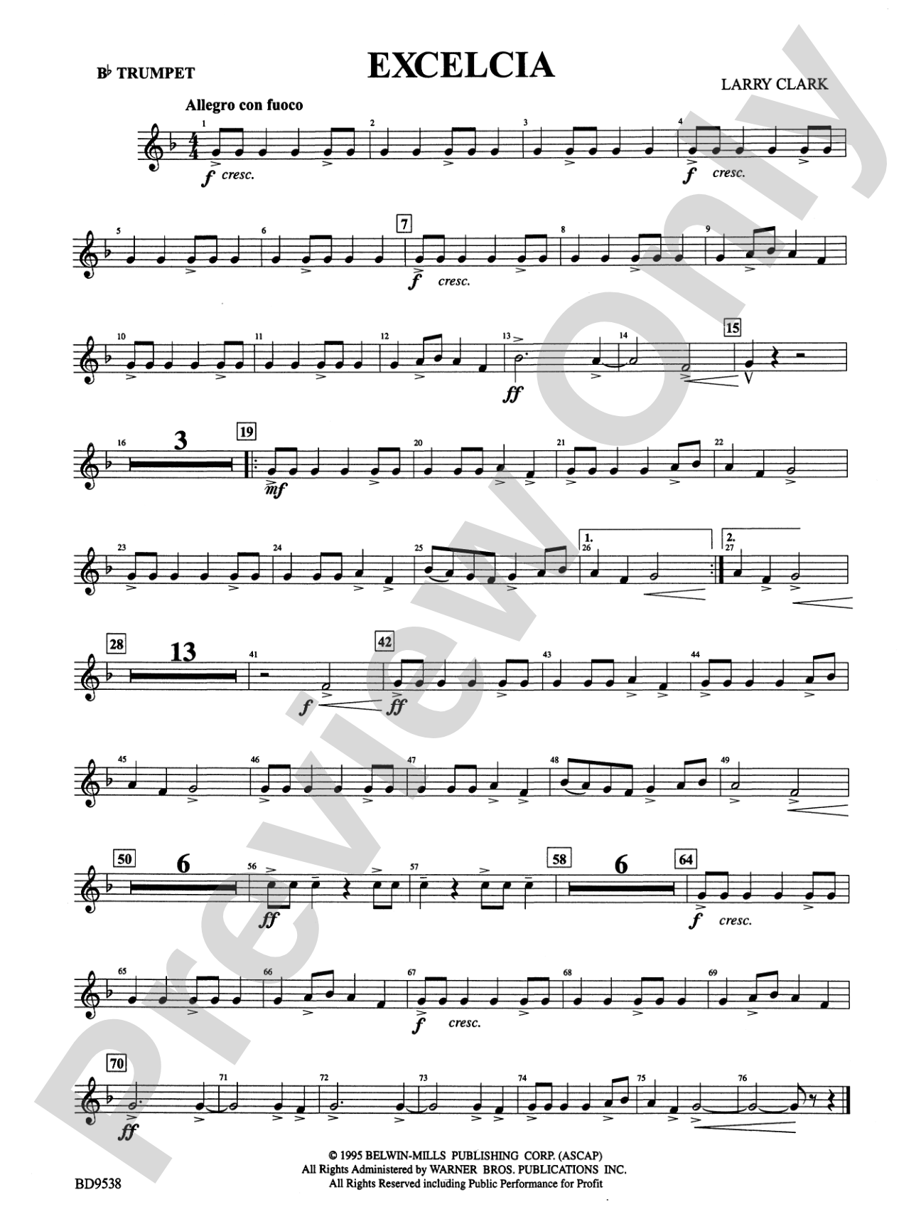 Excelcia: 1st B-flat Trumpet