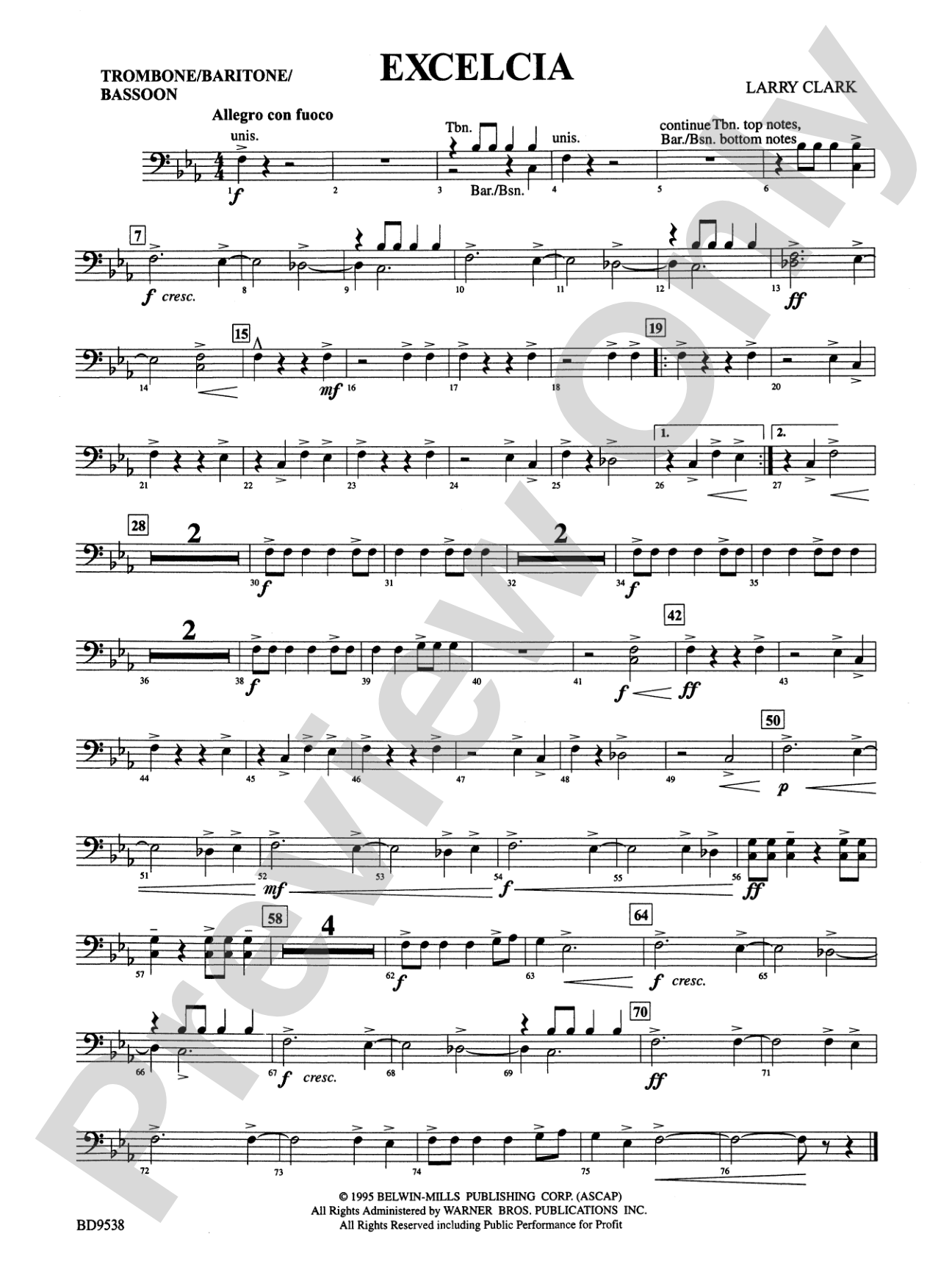 Excelcia: 1st Trombone