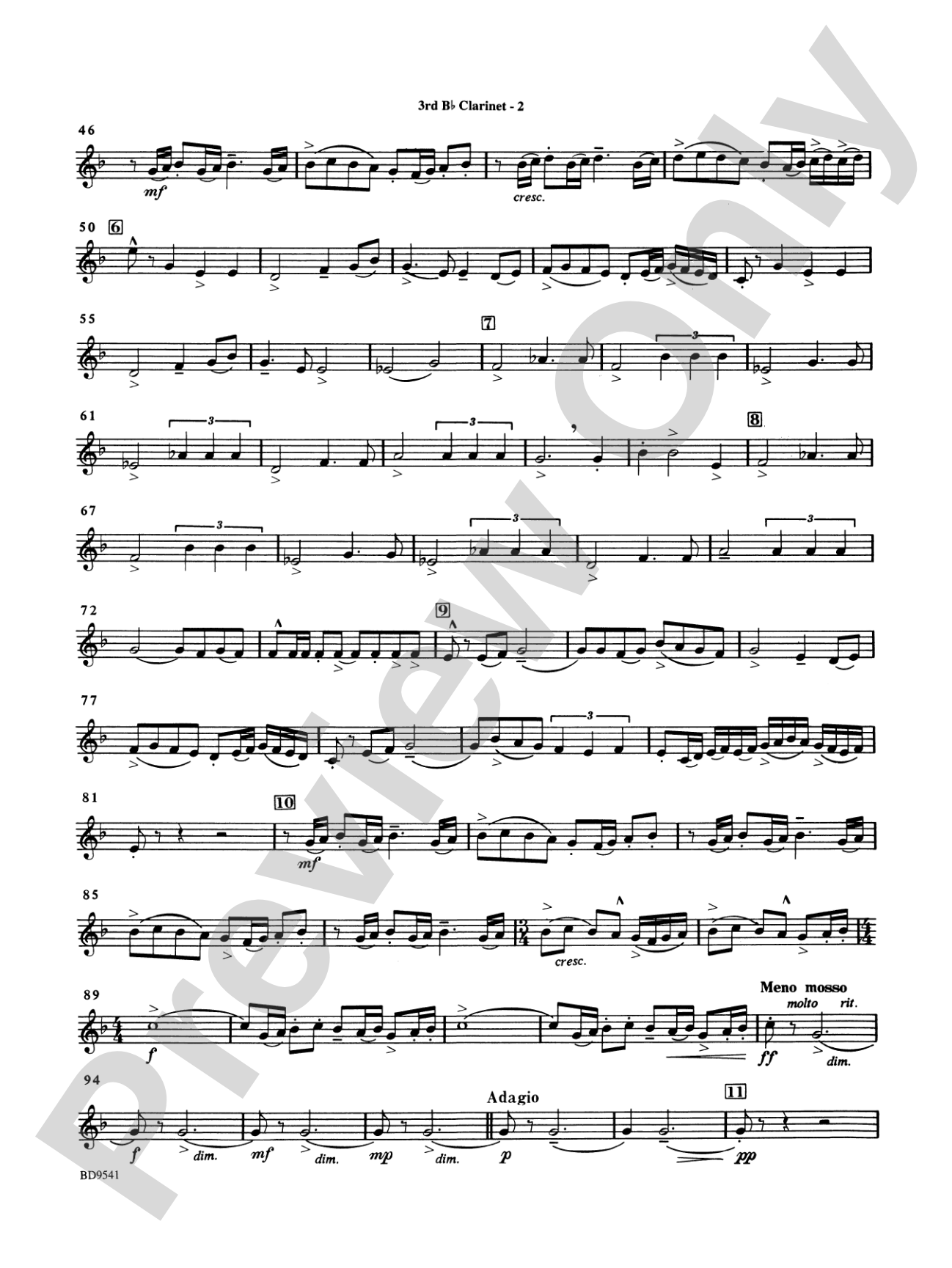 Alvamar Overture: 3rd B-flat Clarinet