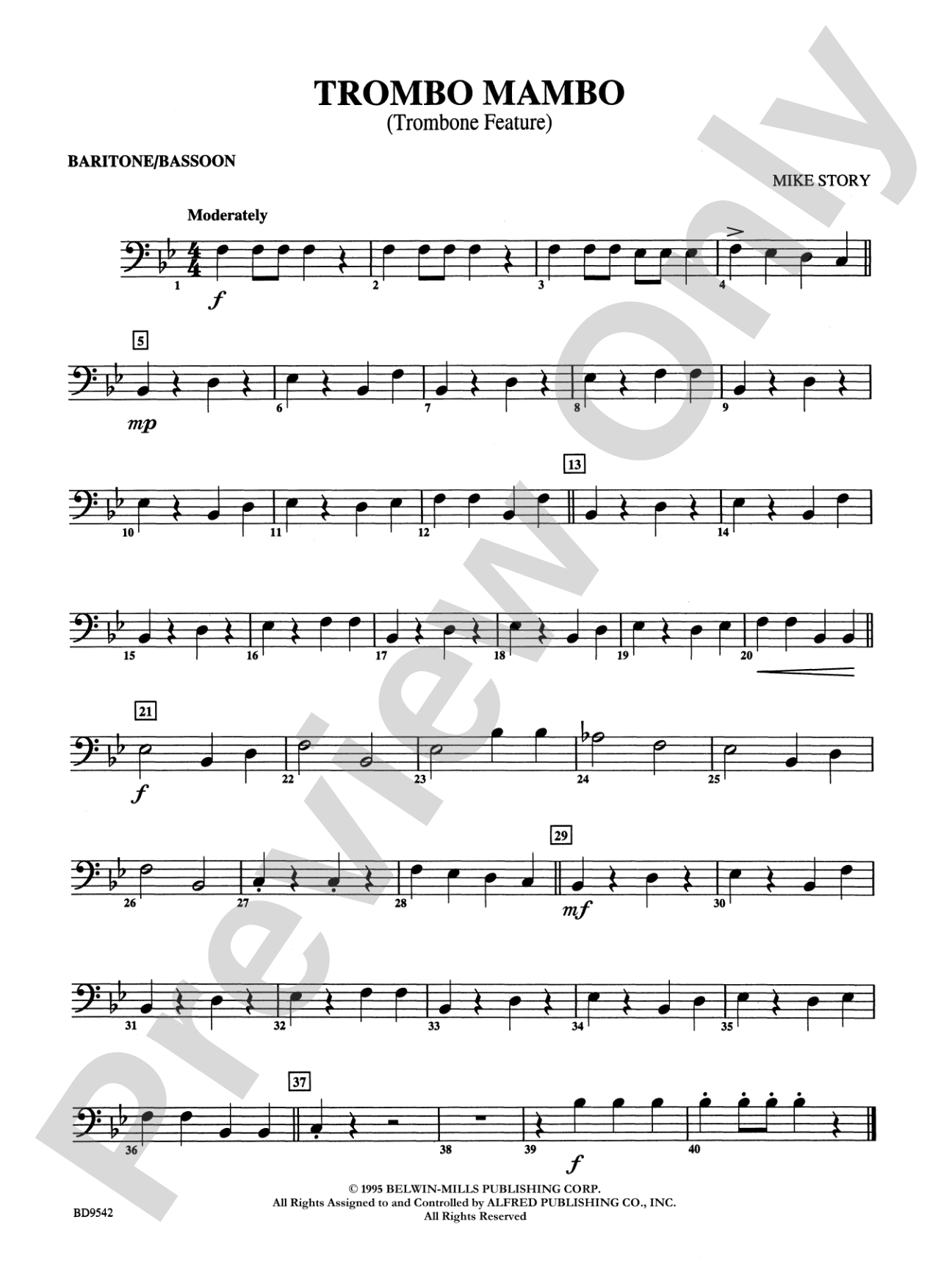 Trombo Mambo (Trombone Feature): Baritone B.C.