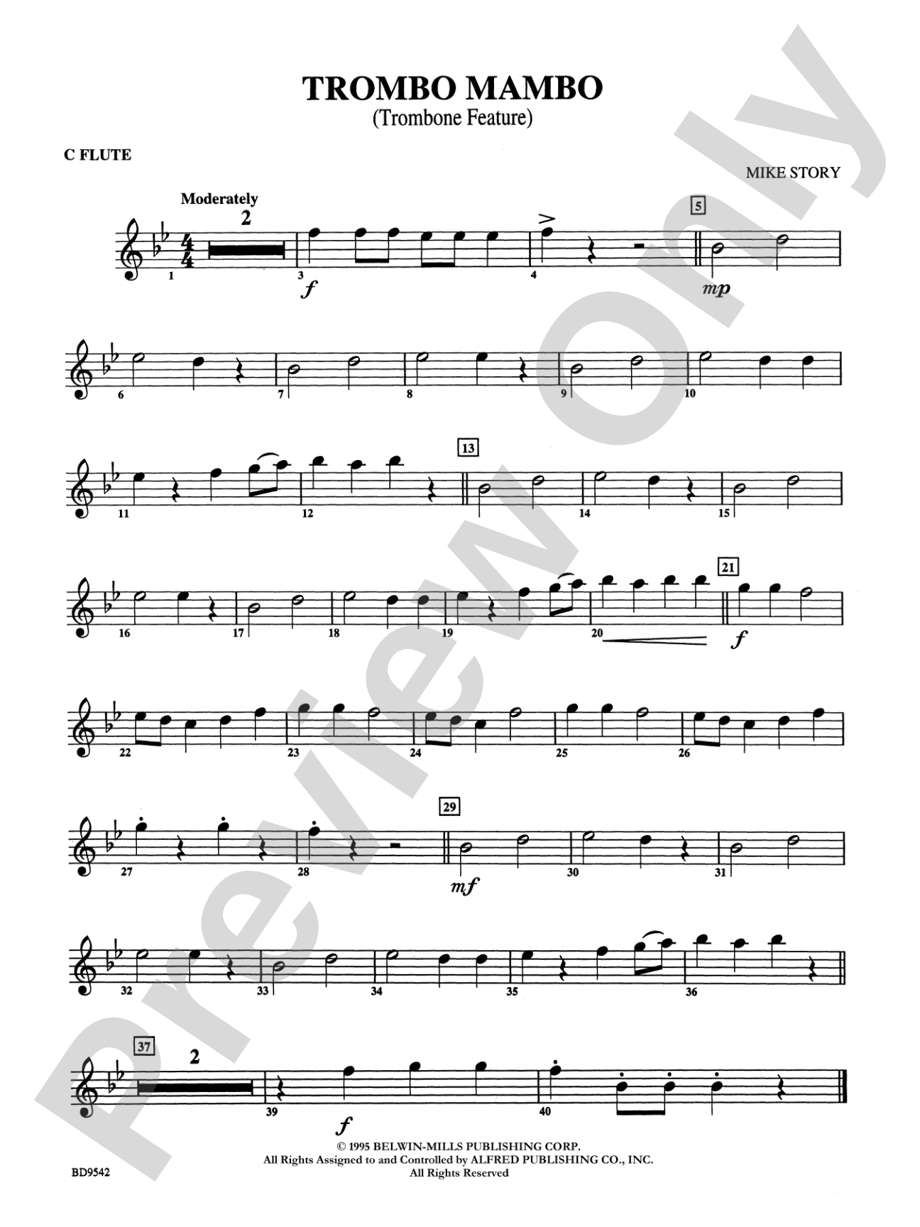 Trombo Mambo (Trombone Feature): Flute