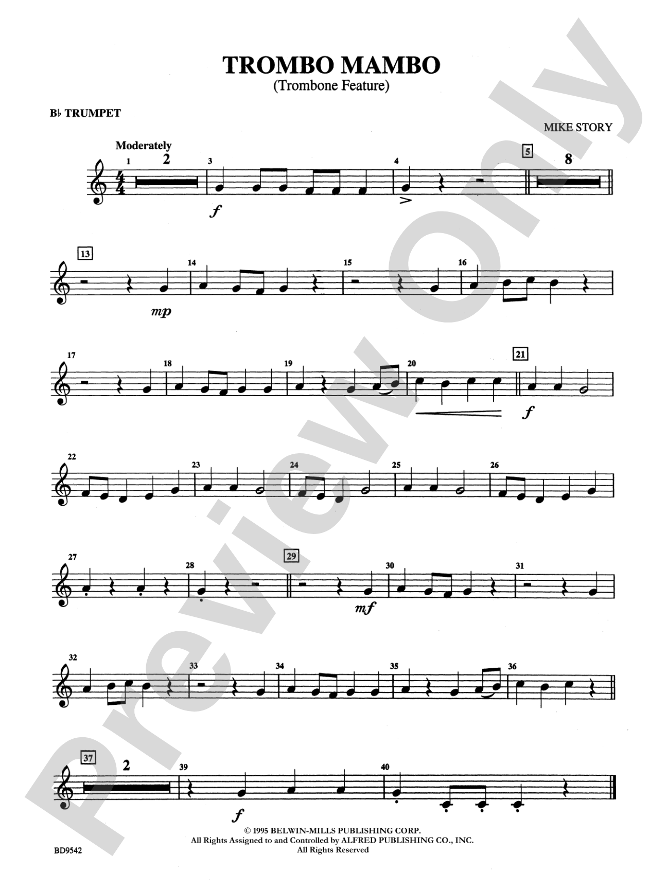 Trombo Mambo (Trombone Feature): 1st B-flat Trumpet