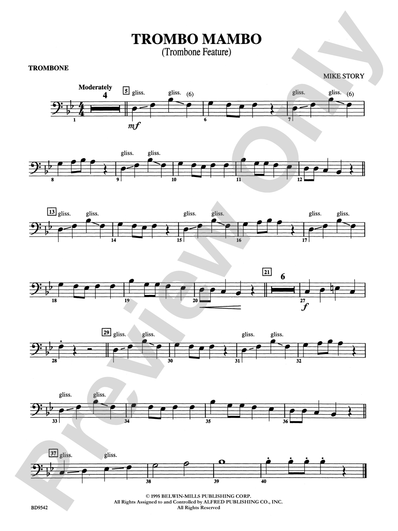 Trombo Mambo (Trombone Feature): 1st Trombone