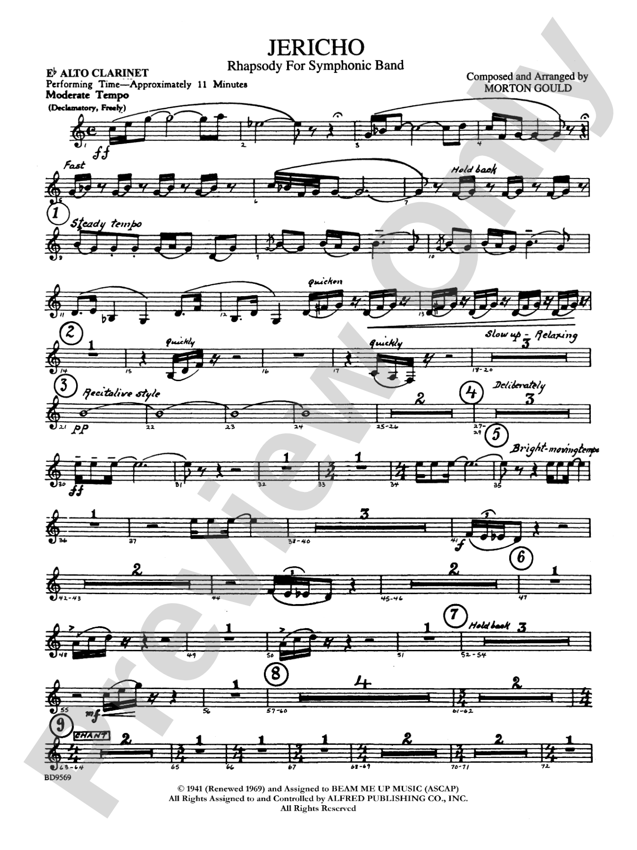 Jericho: E-flat Alto Clarinet