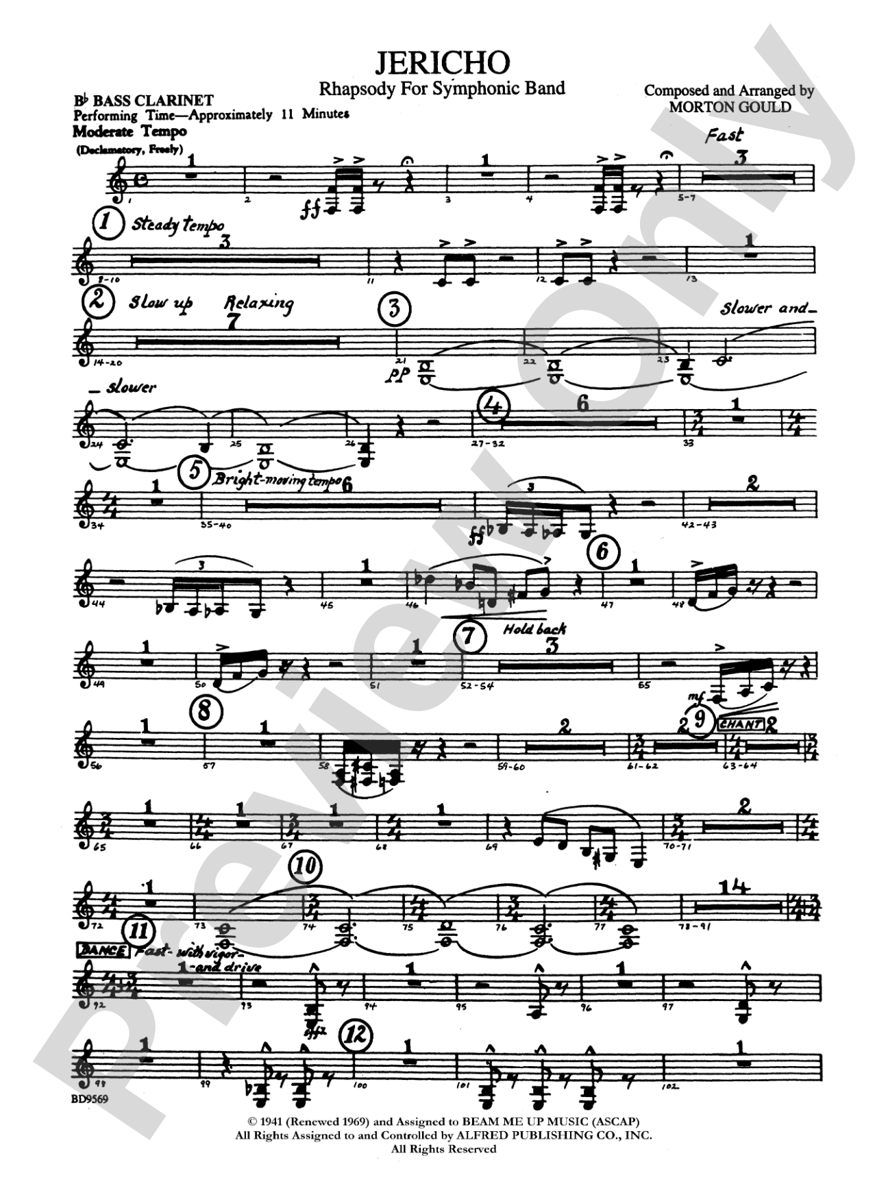 Jericho: B-flat Bass Clarinet