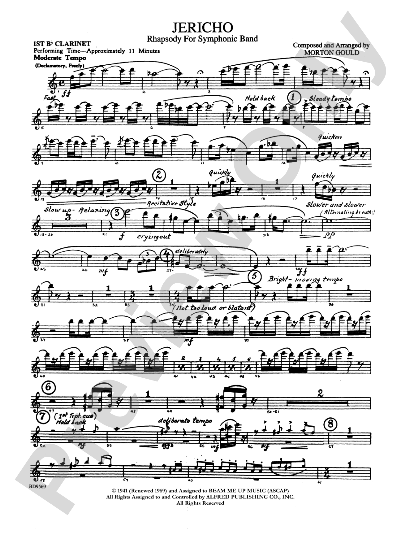 Jericho: 1st B-flat Clarinet