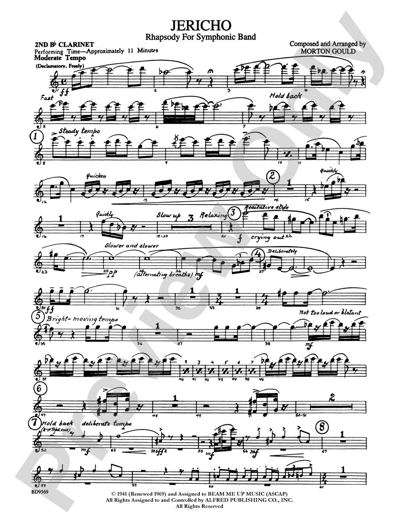 Jericho: 2nd B-flat Clarinet