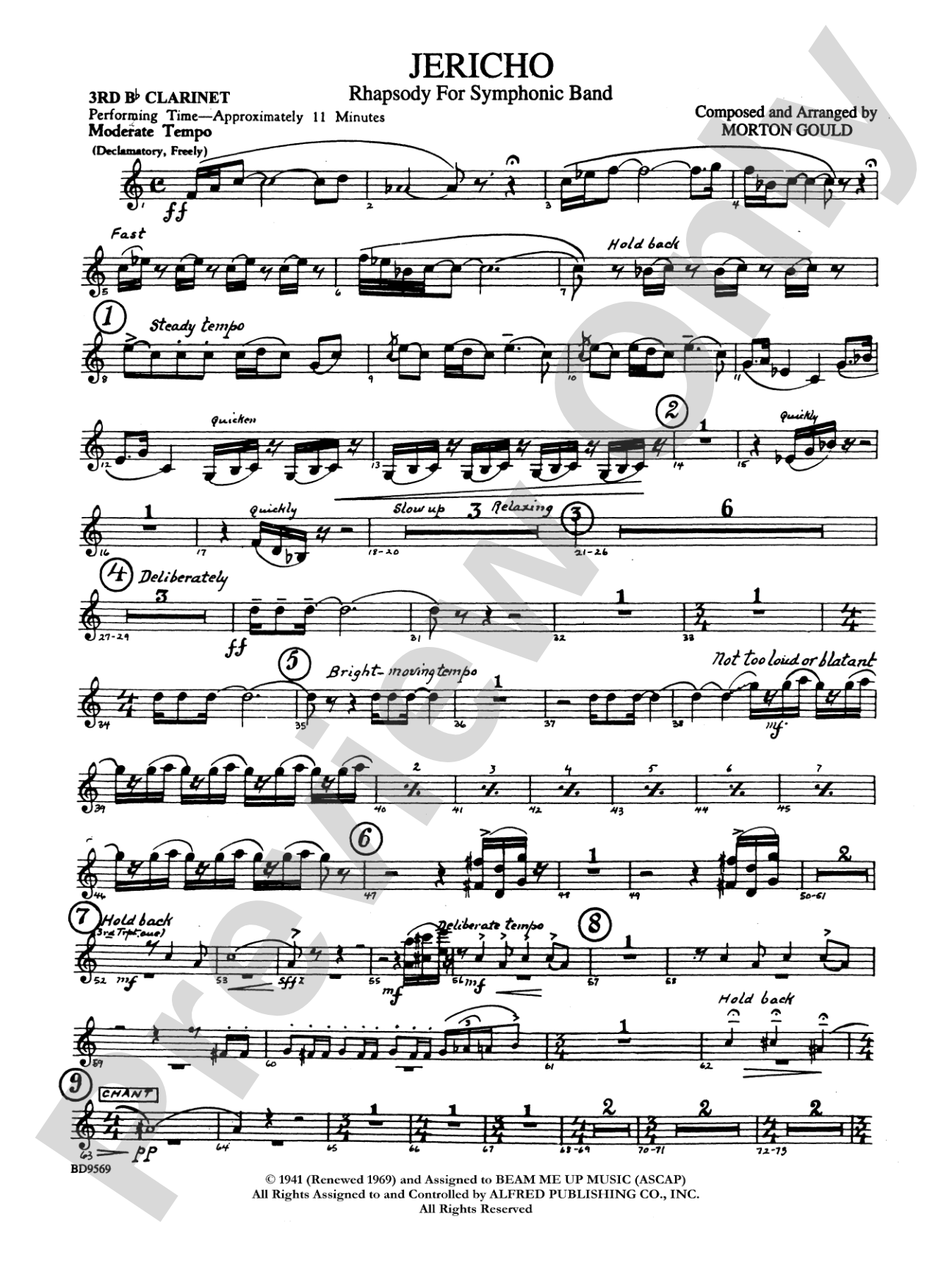 Jericho: 3rd B-flat Clarinet