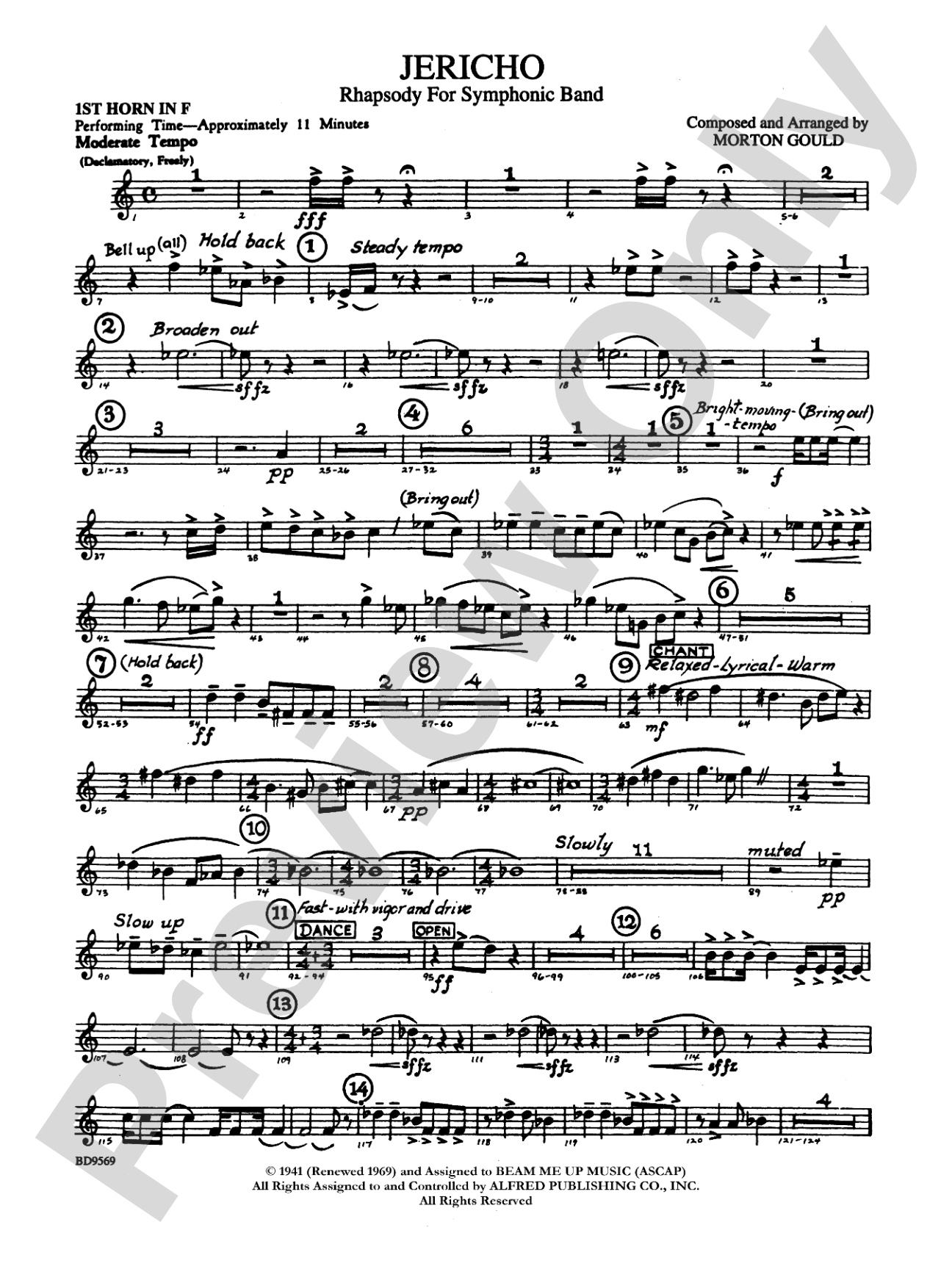 Jericho: 1st F Horn