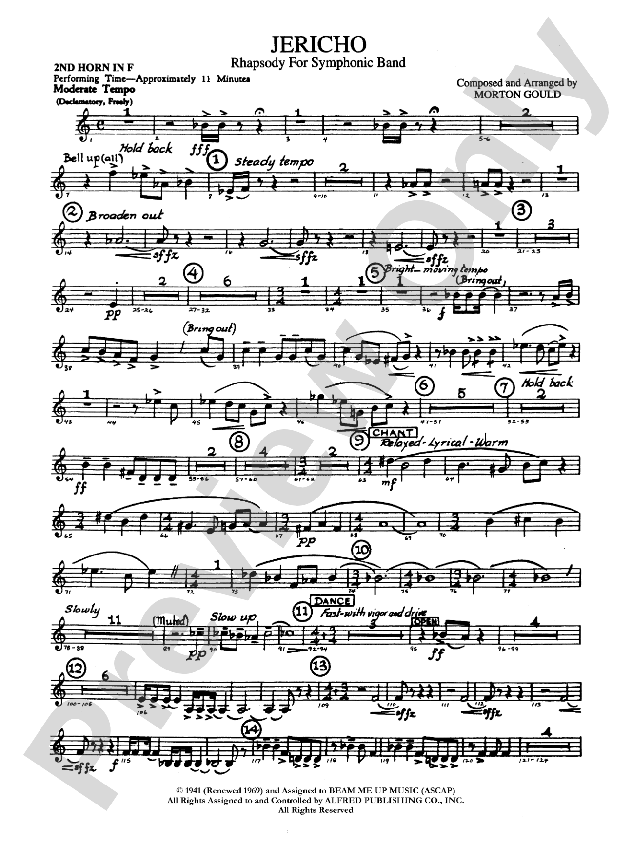 Jericho: 2nd F Horn