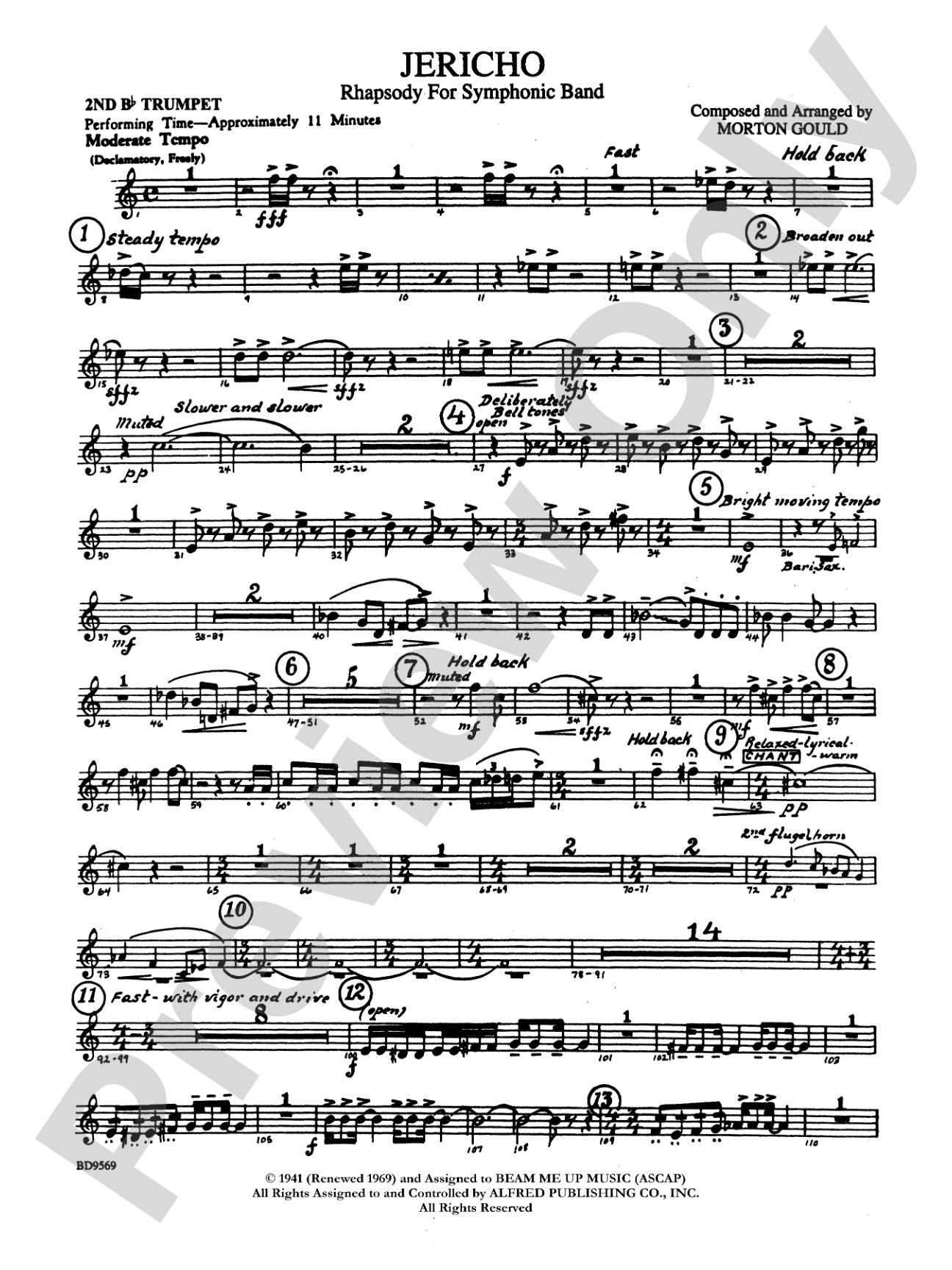 Jericho: 2nd B-flat Trumpet
