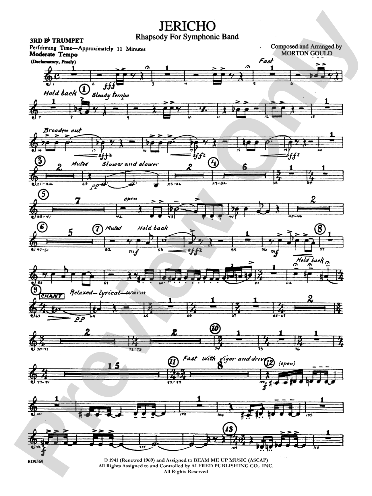 Jericho: 3rd B-flat Trumpet