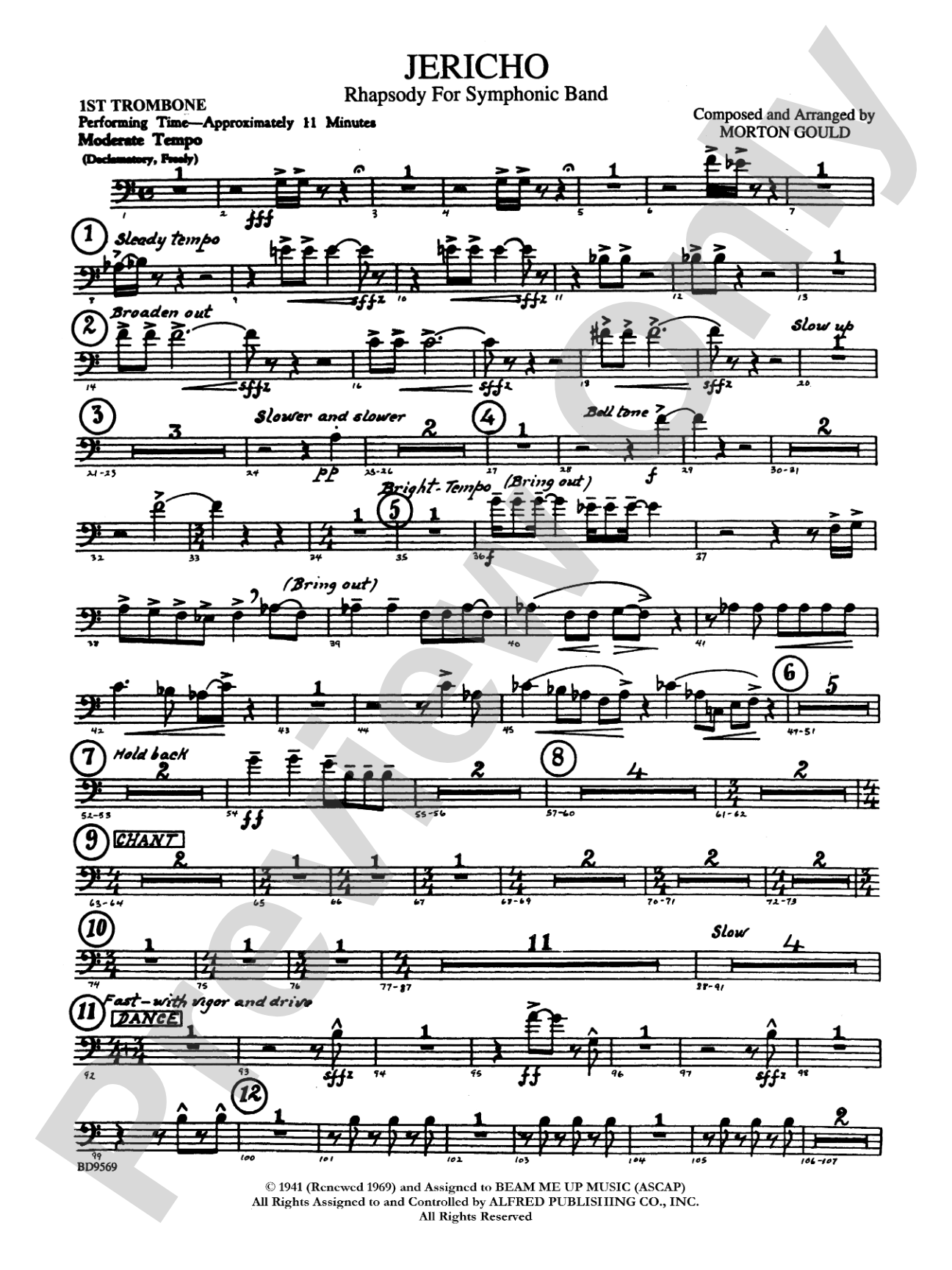 Jericho: 1st Trombone