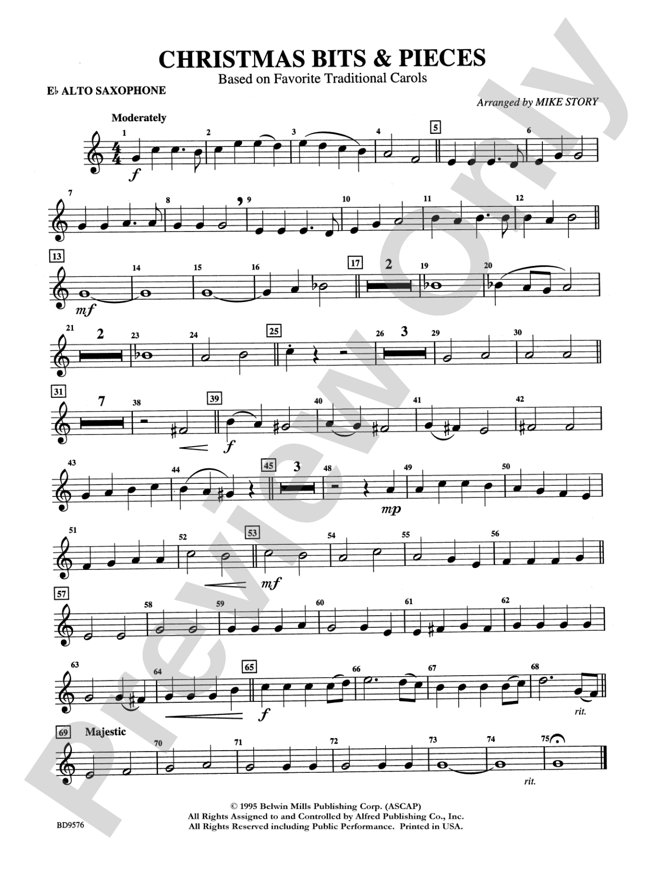 Christmas Bits & Pieces (based on Favorite Traditional Carols): E-flat Alto Saxophone