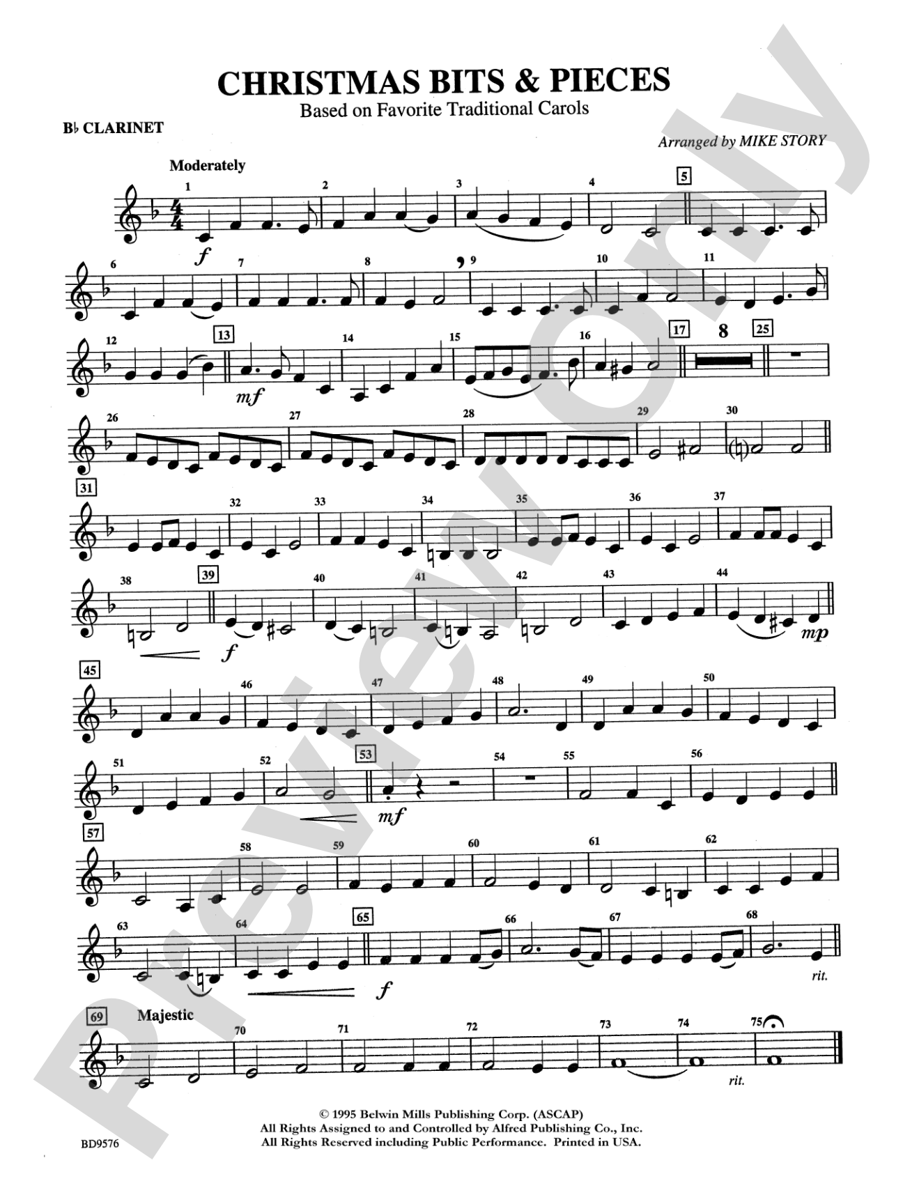 Christmas Bits & Pieces (based on Favorite Traditional Carols): 1st B-flat Clarinet