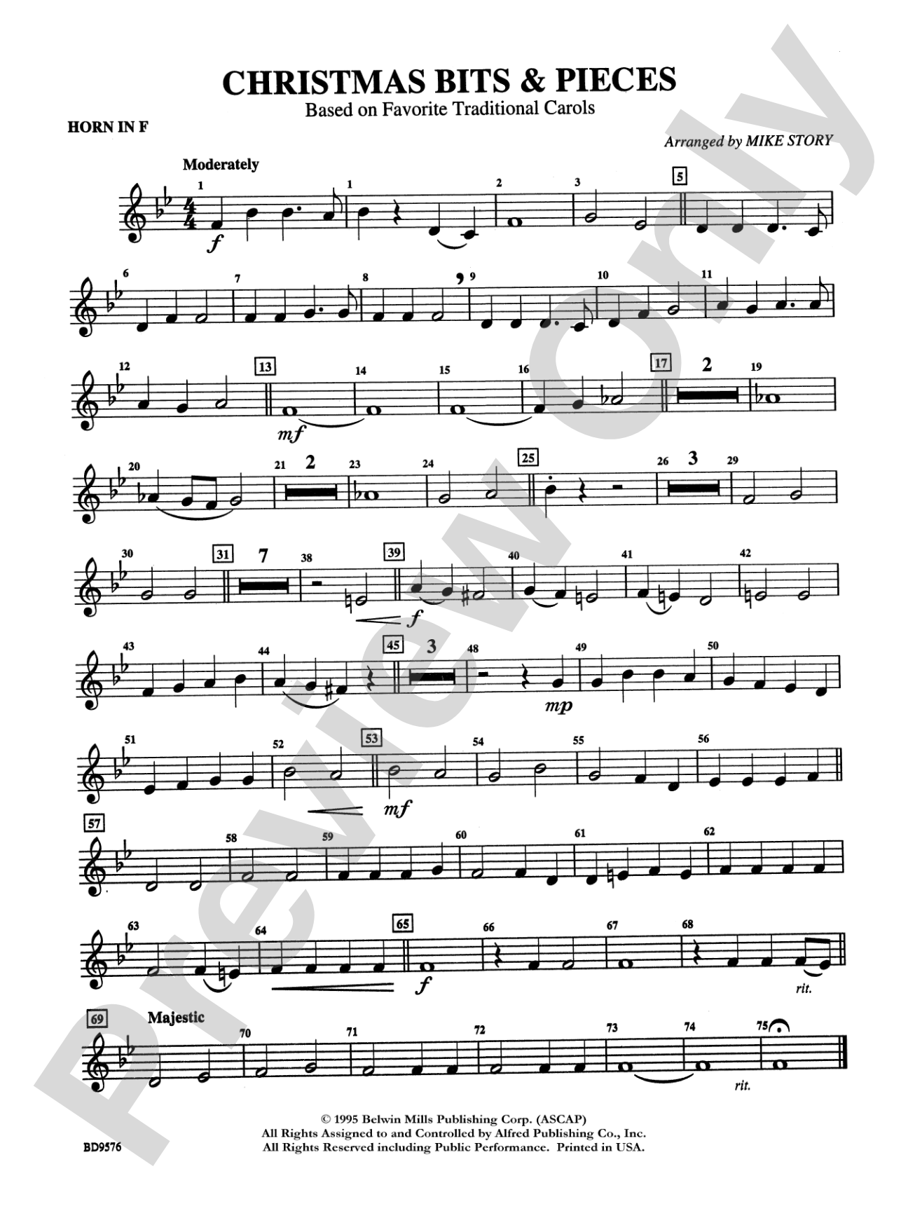 Christmas Bits & Pieces (based on Favorite Traditional Carols): 1st F Horn