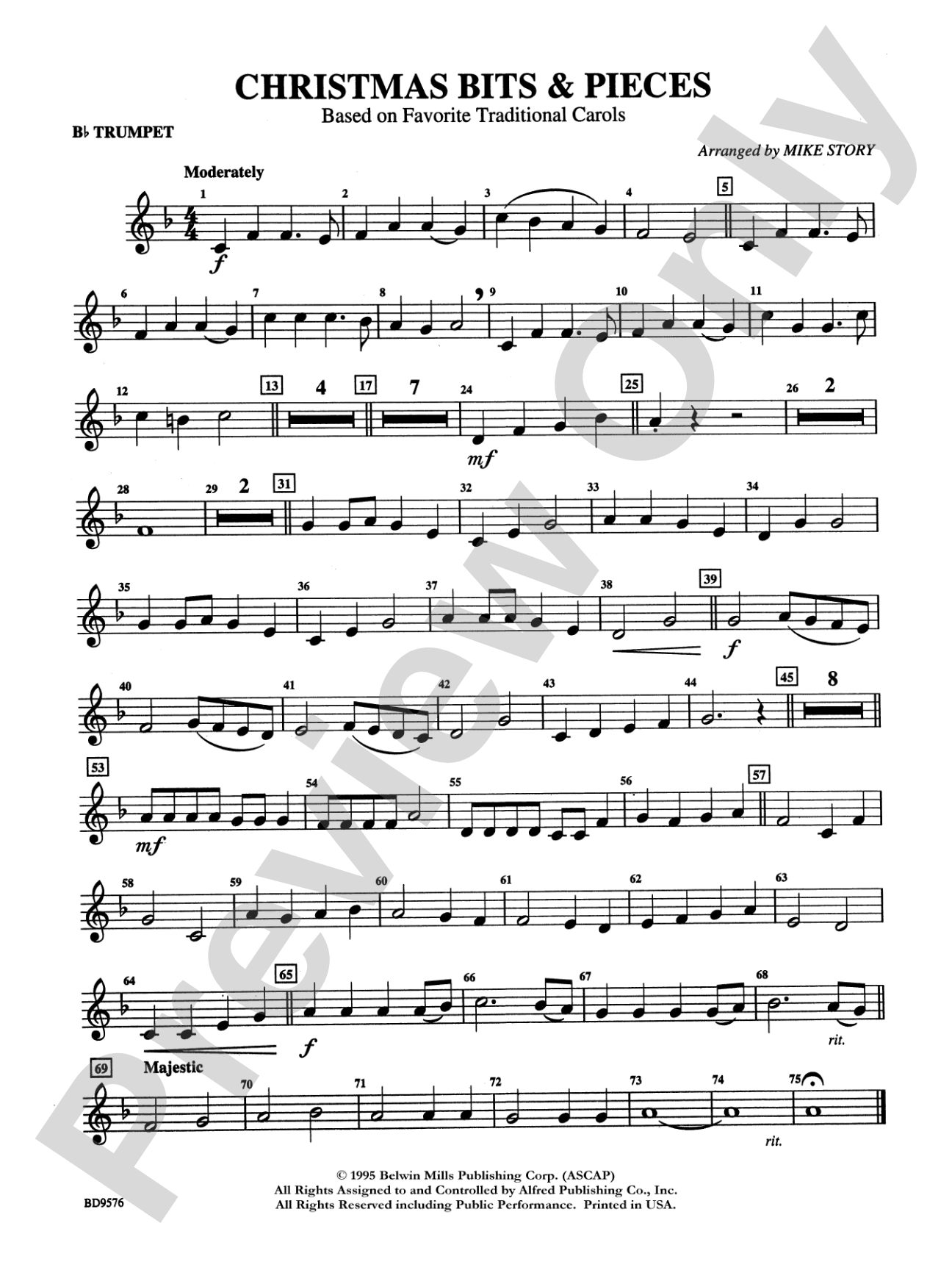 Christmas Bits & Pieces (based on Favorite Traditional Carols): 1st B-flat Trumpet