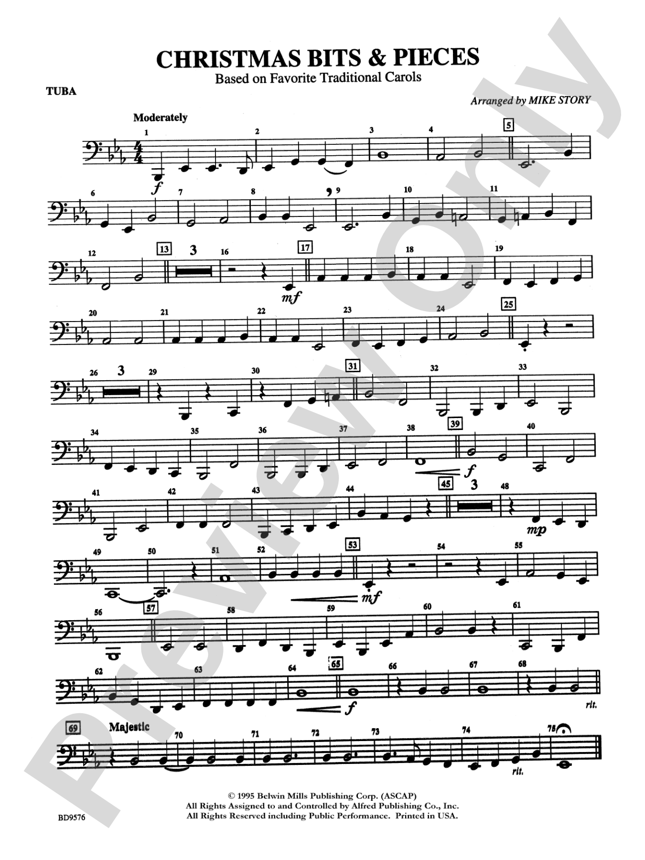 Christmas Bits & Pieces (based on Favorite Traditional Carols): Tuba