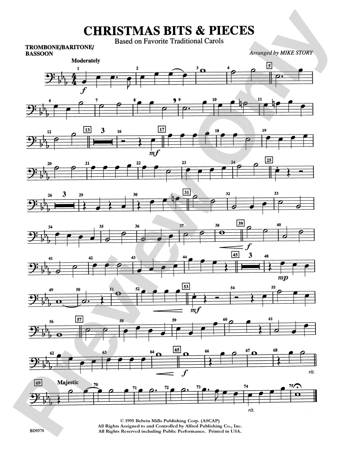 Christmas Bits & Pieces (based on Favorite Traditional Carols): 1st Trombone
