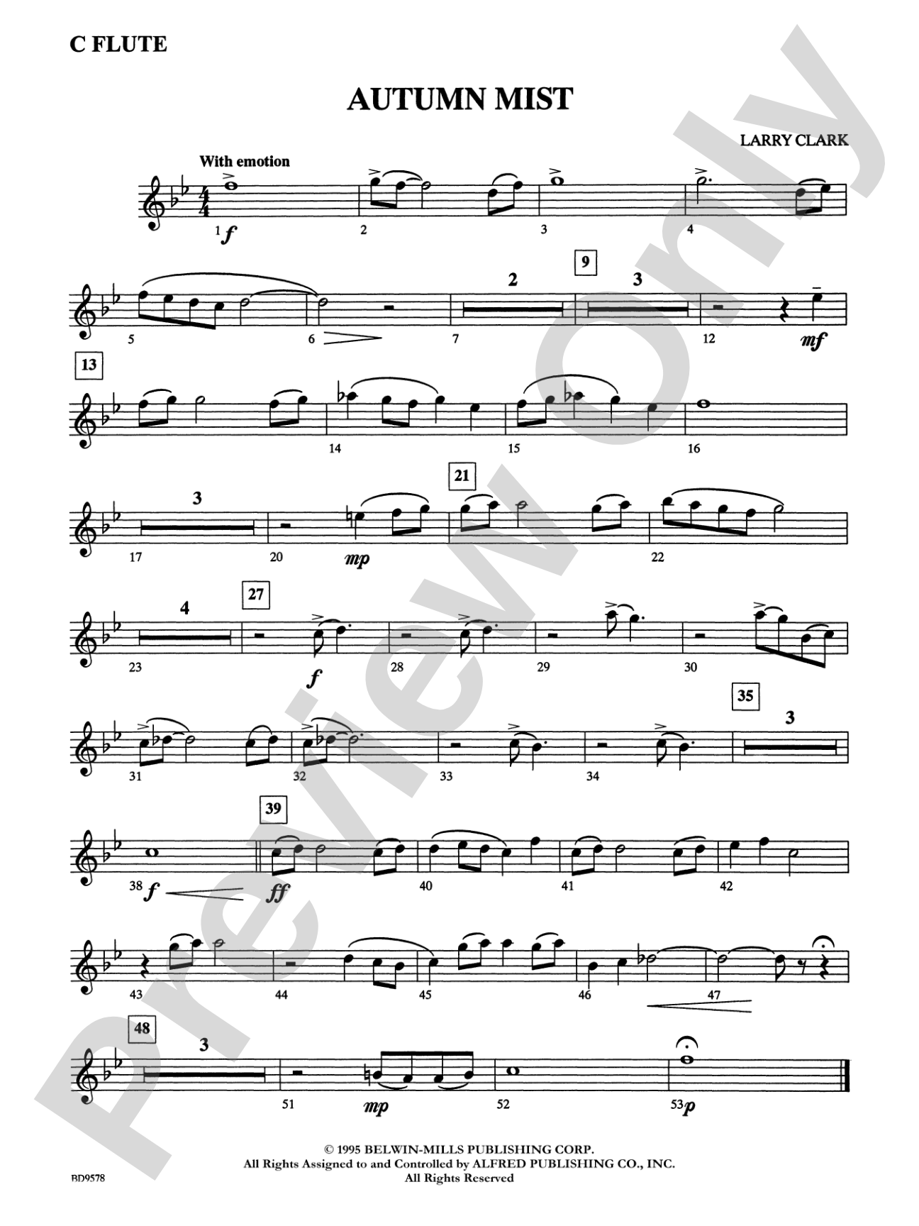 Autumn Mist: Flute