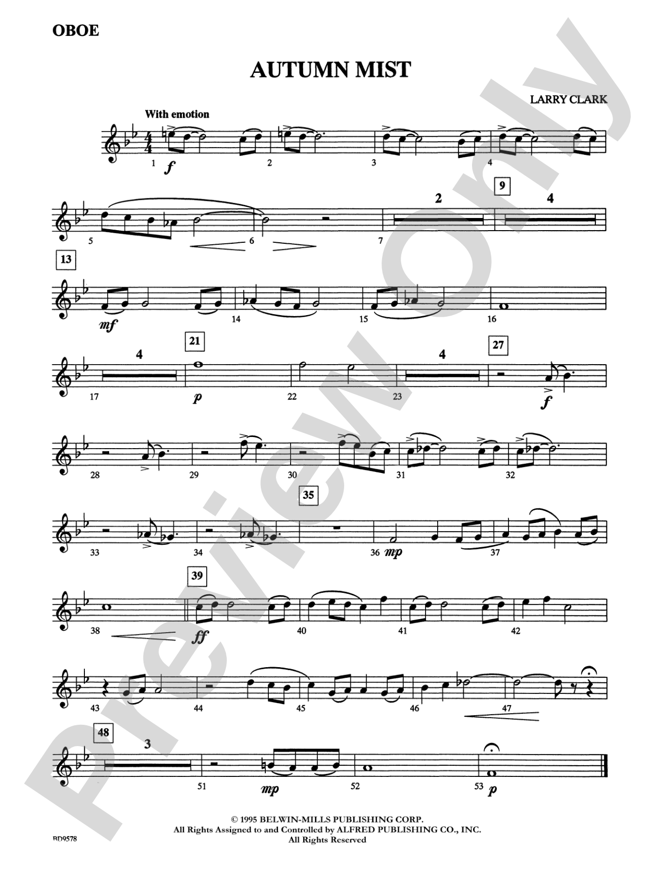 Autumn Mist: Oboe