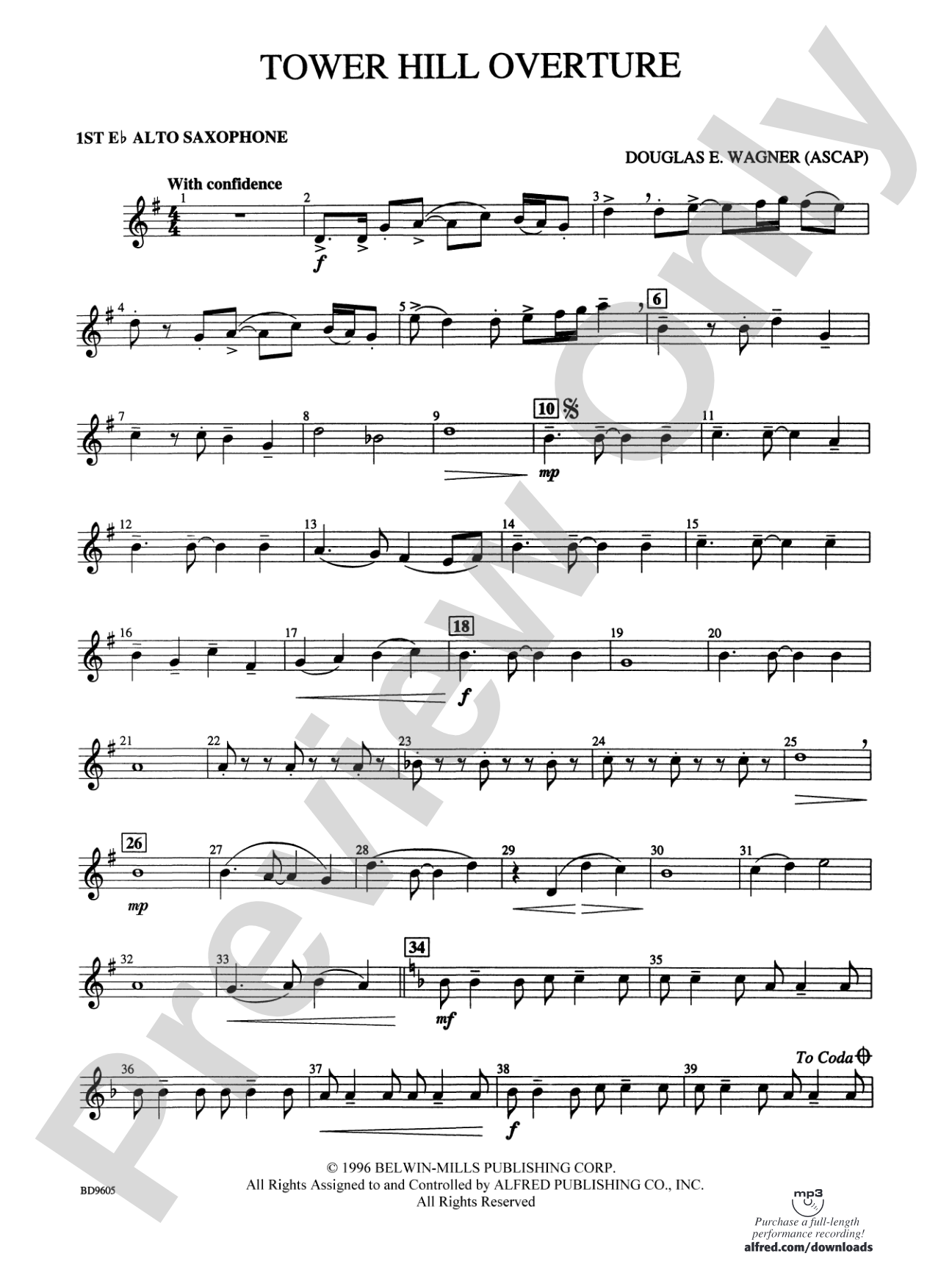 Tower Hill Overture: E-flat Alto Saxophone