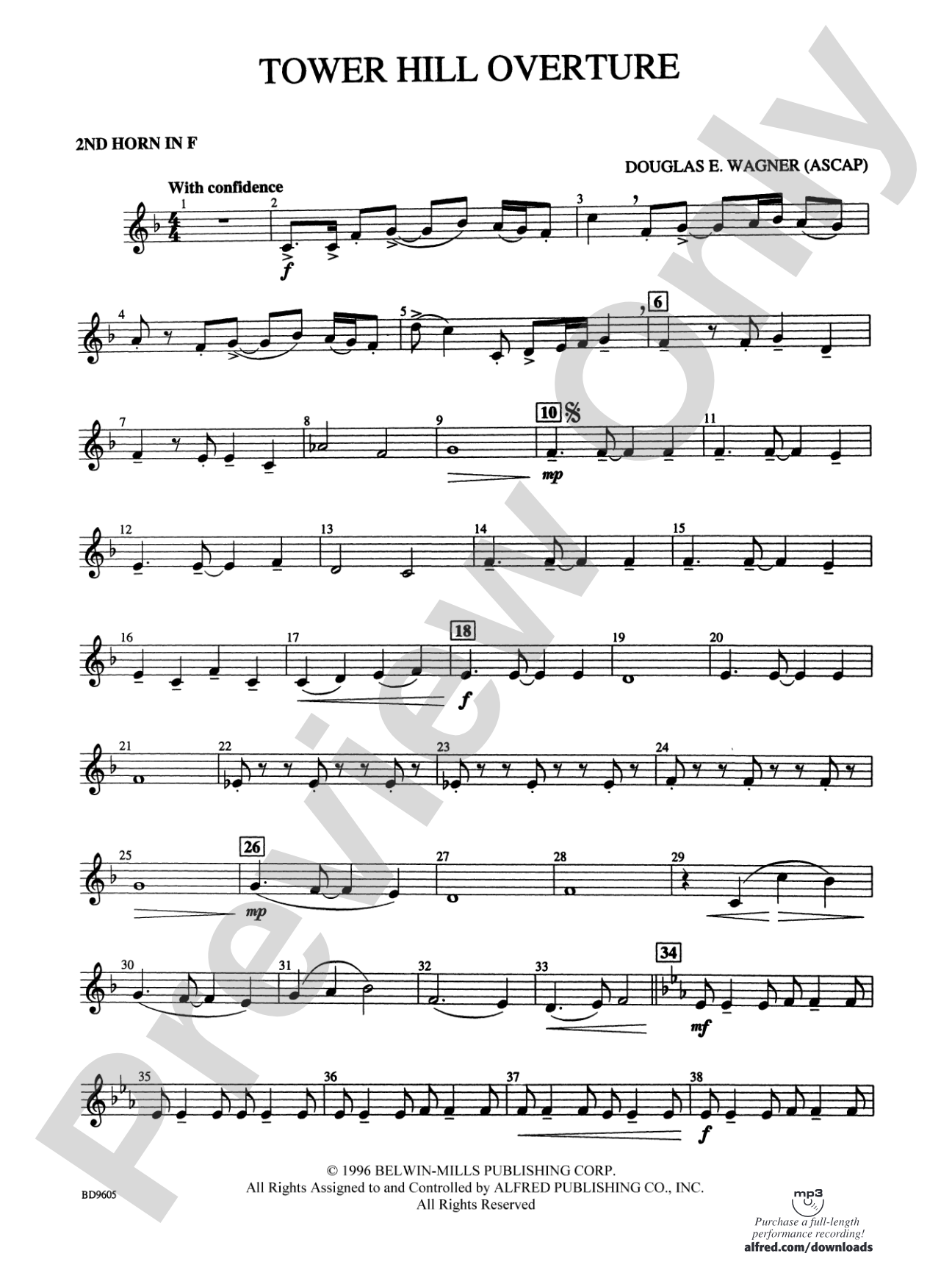 Tower Hill Overture: 2nd F Horn
