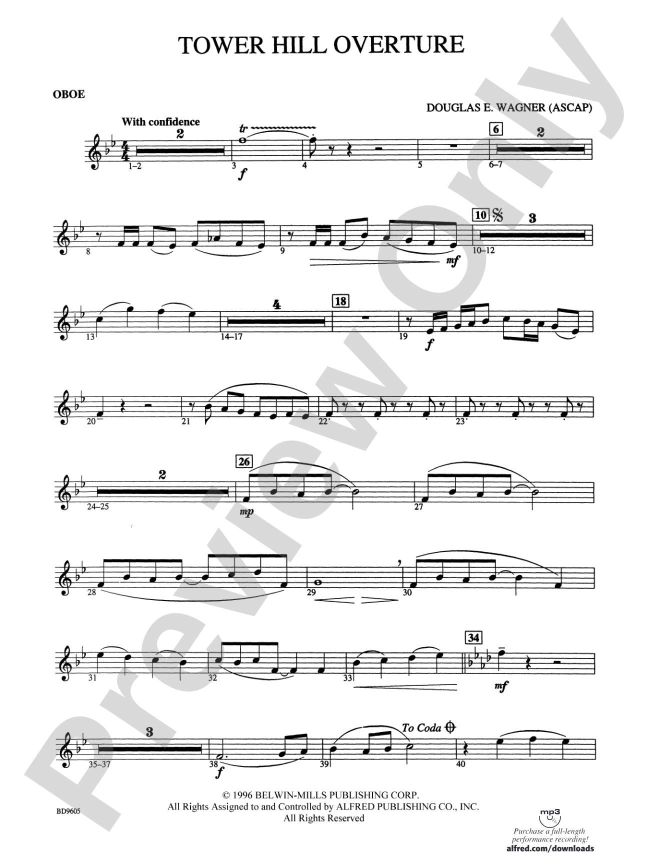 Tower Hill Overture: Oboe