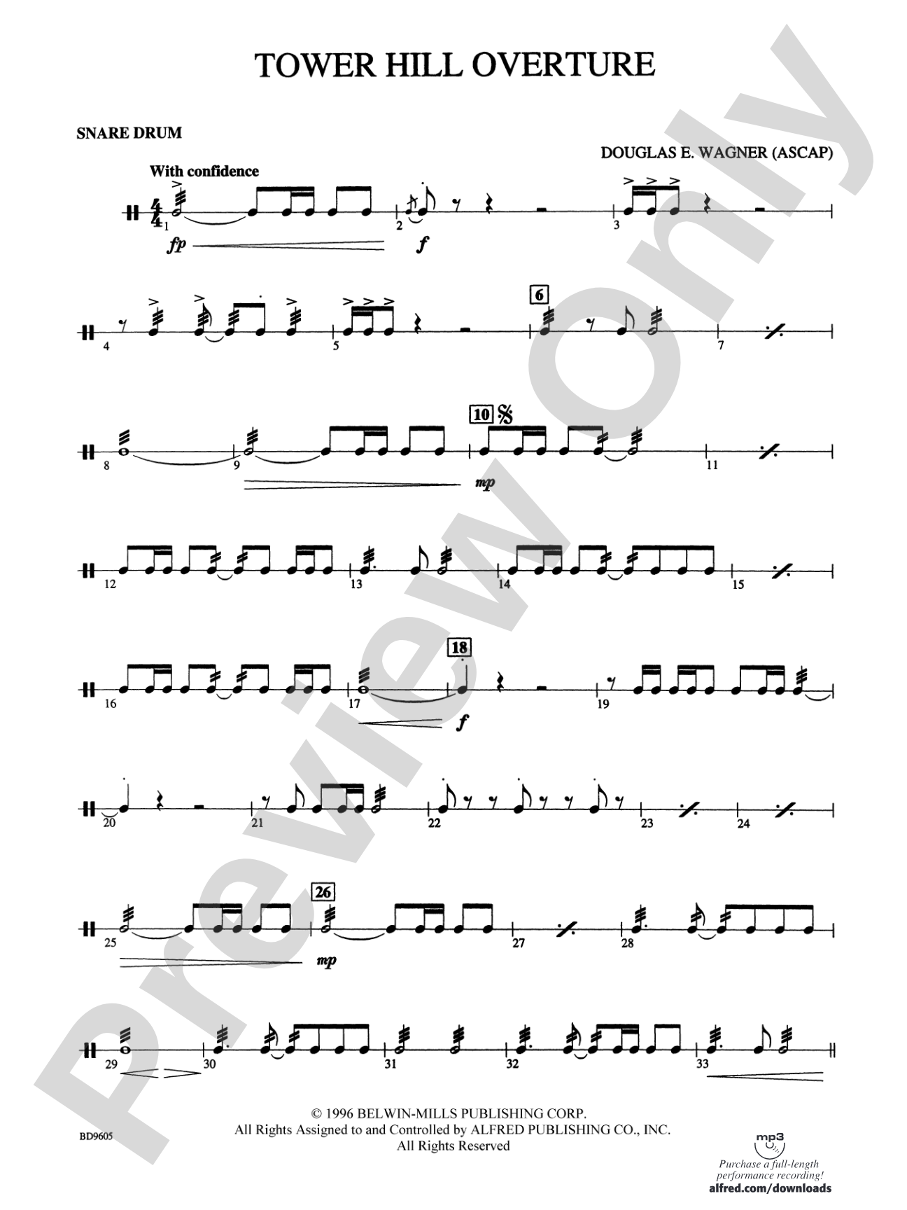 Tower Hill Overture: Snare Drum