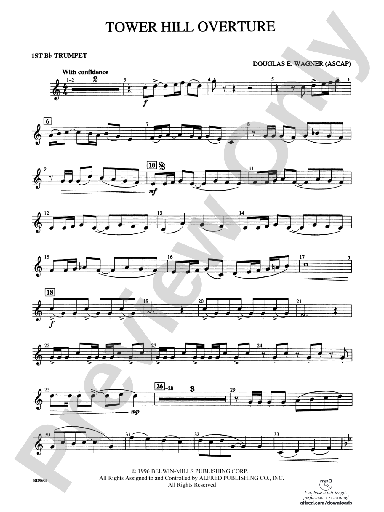 Tower Hill Overture: 1st B-flat Trumpet