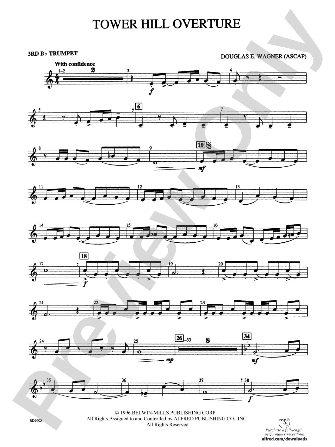 Tower Hill Overture: 3rd B-flat Trumpet