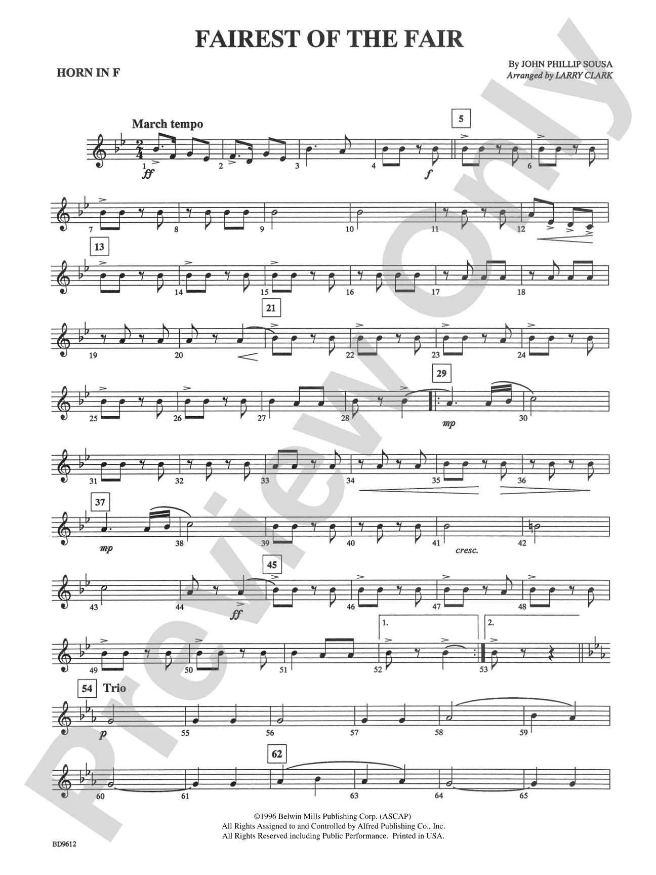 The Fairest of the Fair: 1st F Horn