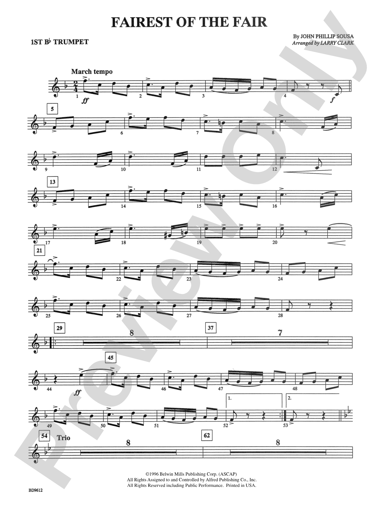 The Fairest of the Fair: 1st B-flat Trumpet