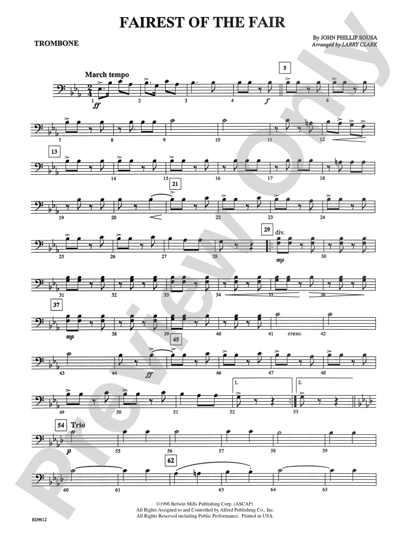 The Fairest of the Fair: 1st Trombone