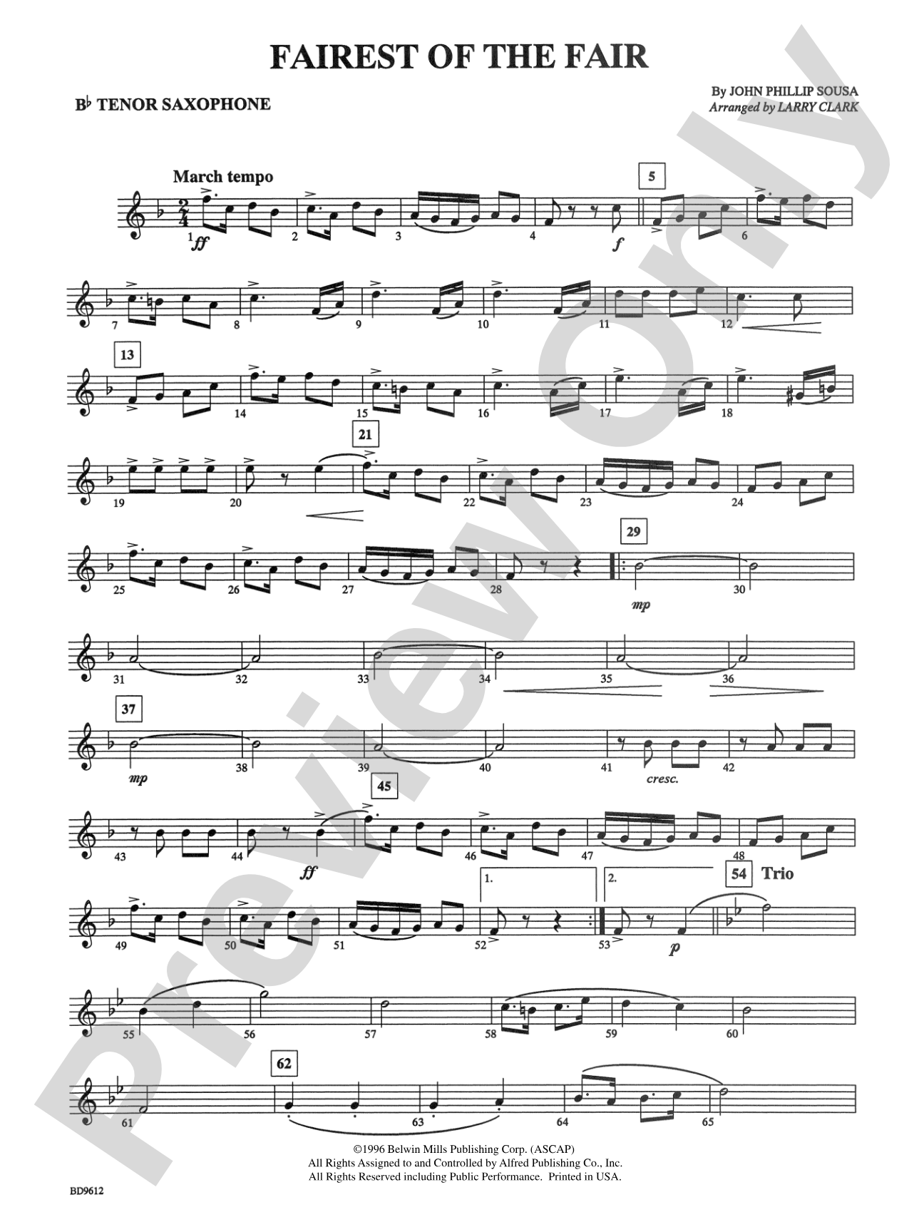 The Fairest of the Fair: B-flat Tenor Saxophone